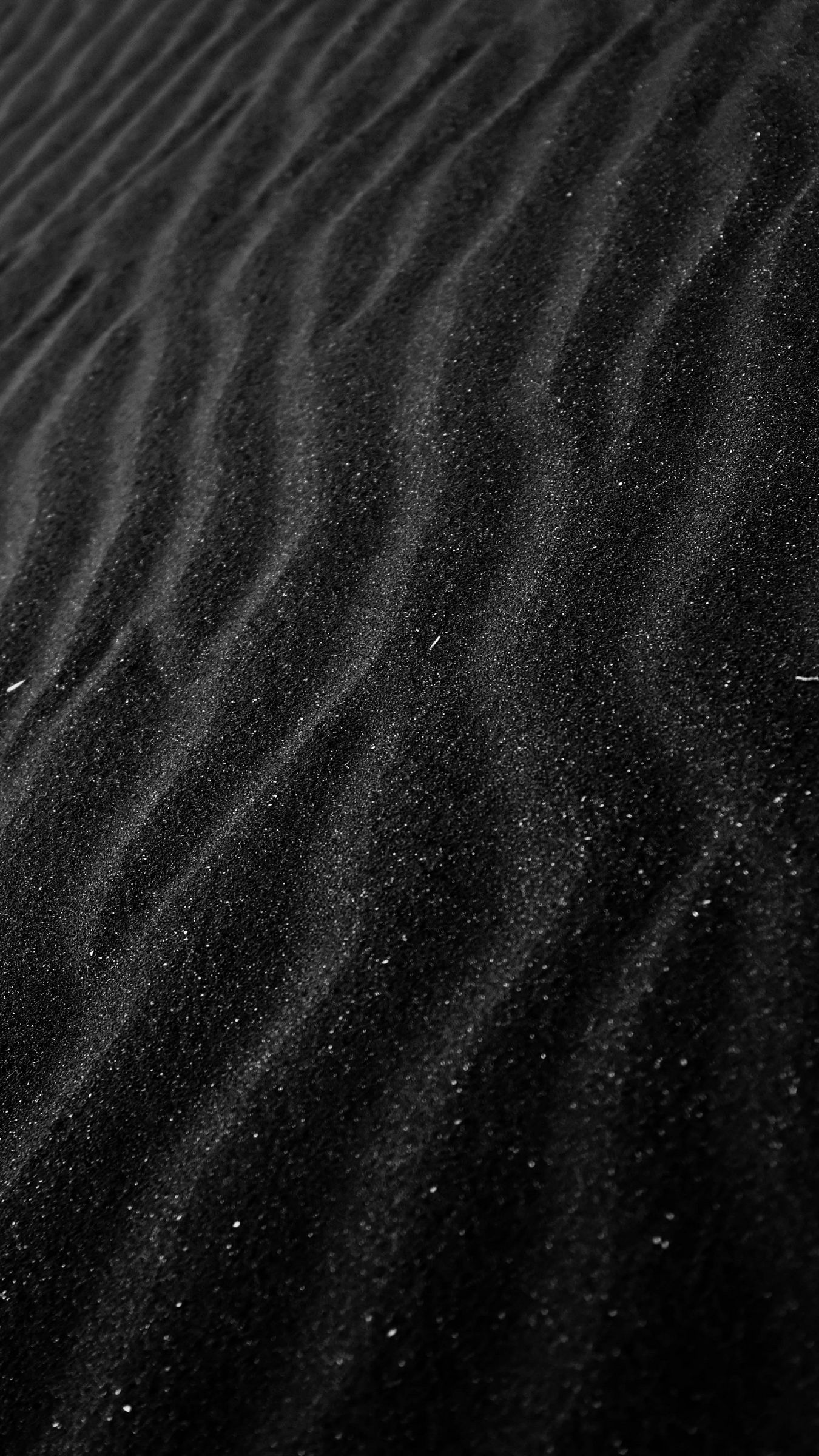 Download wallpaper 1350x2400 sand, black, texture, granules, shine iphone 8+/7+/6s+/for parallax HD background