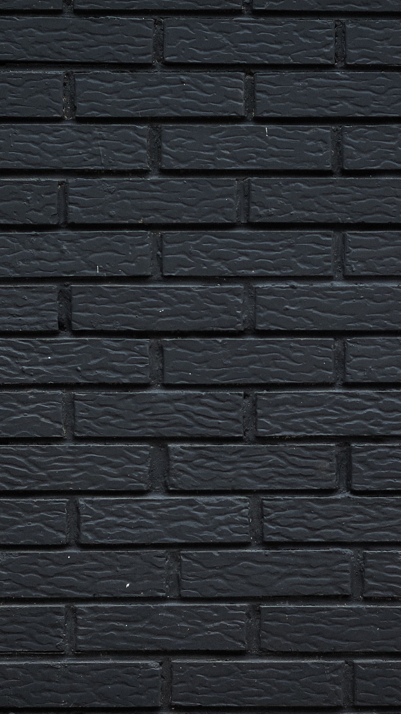 Download wallpaper 1350x2400 brick, wall, texture, black iphone 8+/7+/6s+/for parallax HD background