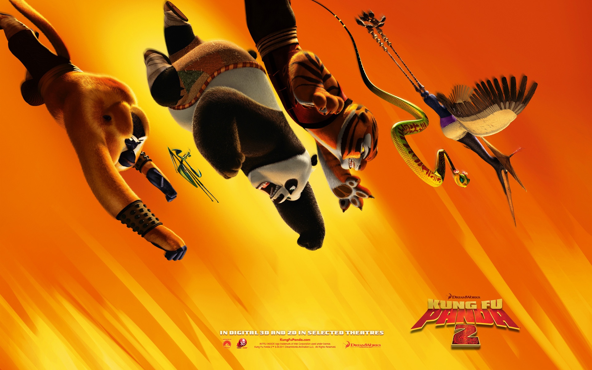 Kung Fu Panda 2 HD Wallpaper: Po and Friends in Action