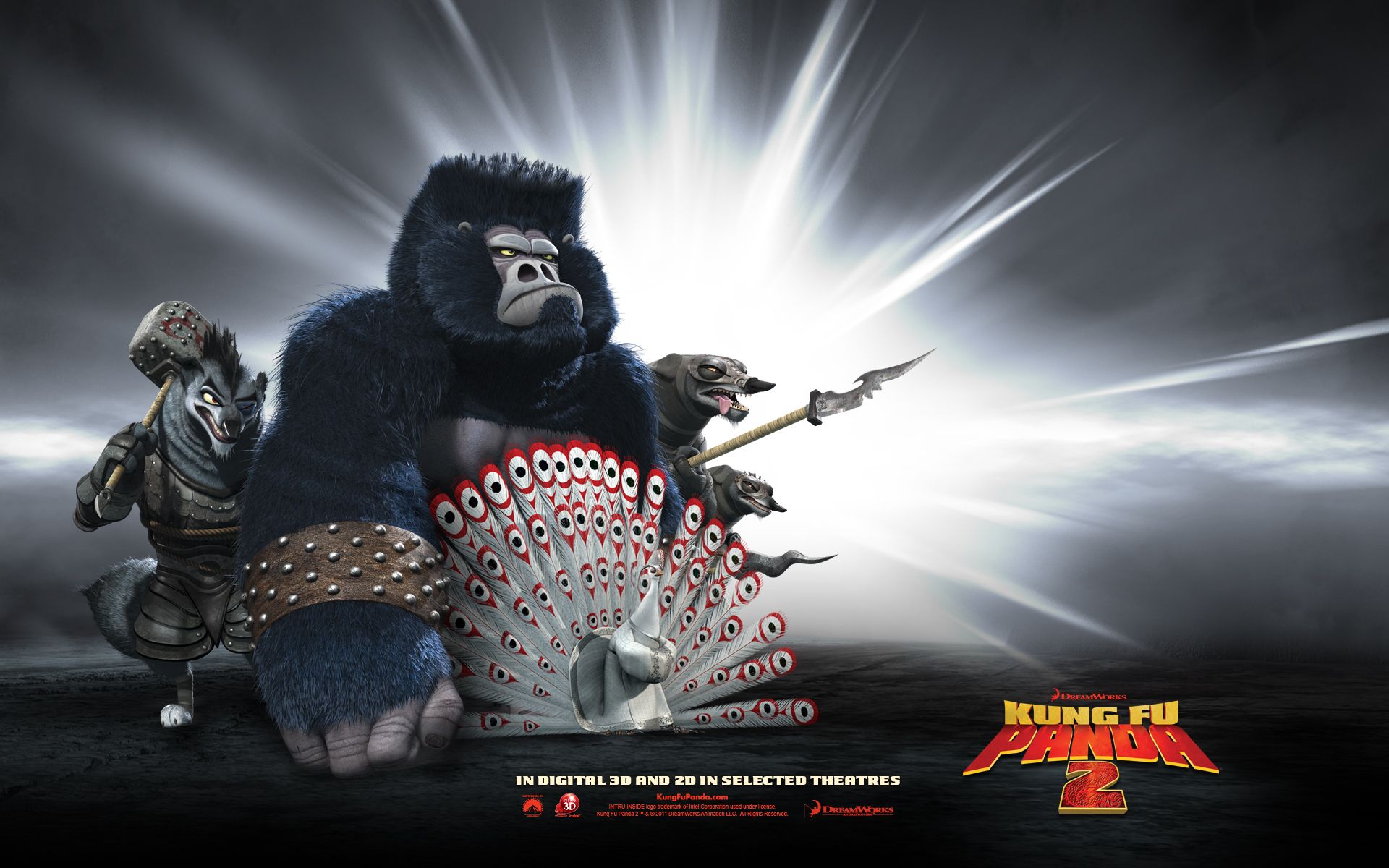 A handful of official Kung Fu Panda 2 wallpaper from when the film was released