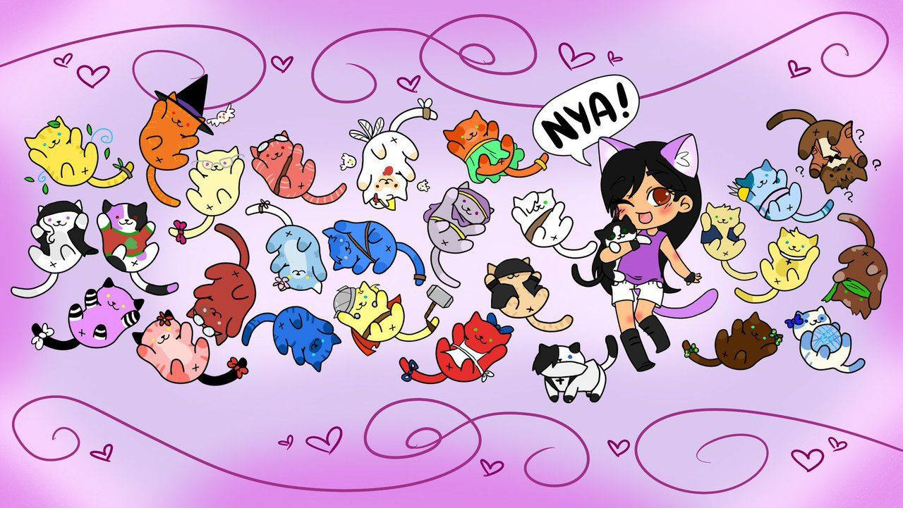 Download Aphmau And Her Cats Wallpaper