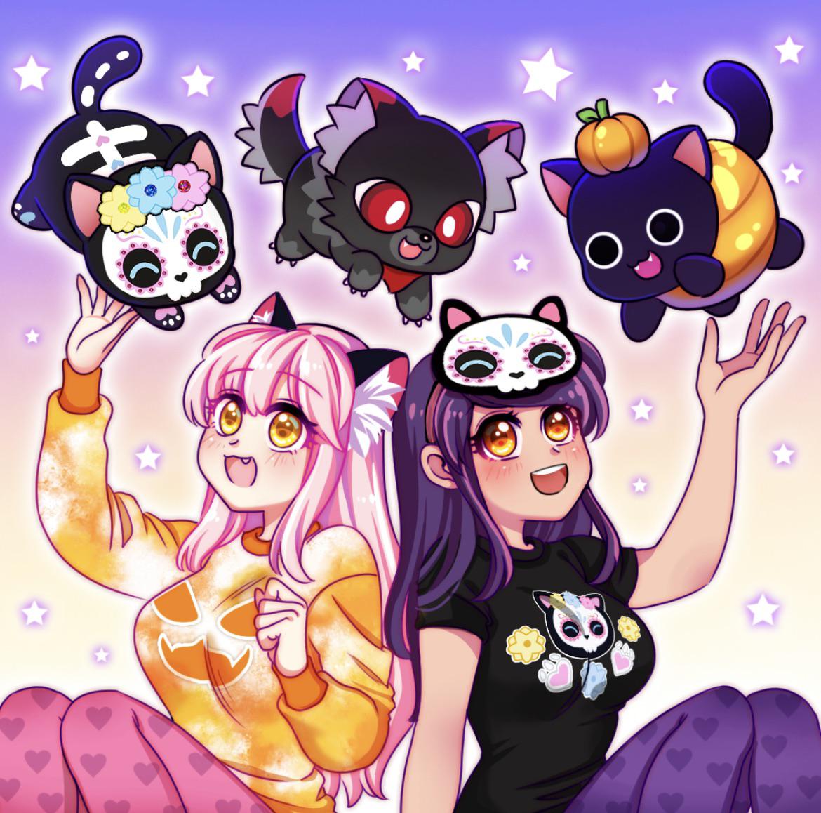 Some of my favorite aphmau cat art :) also Fall is my favorite season since the weather gets cooler, I love pumpkins and Halloween, also I love going to cafes and reading