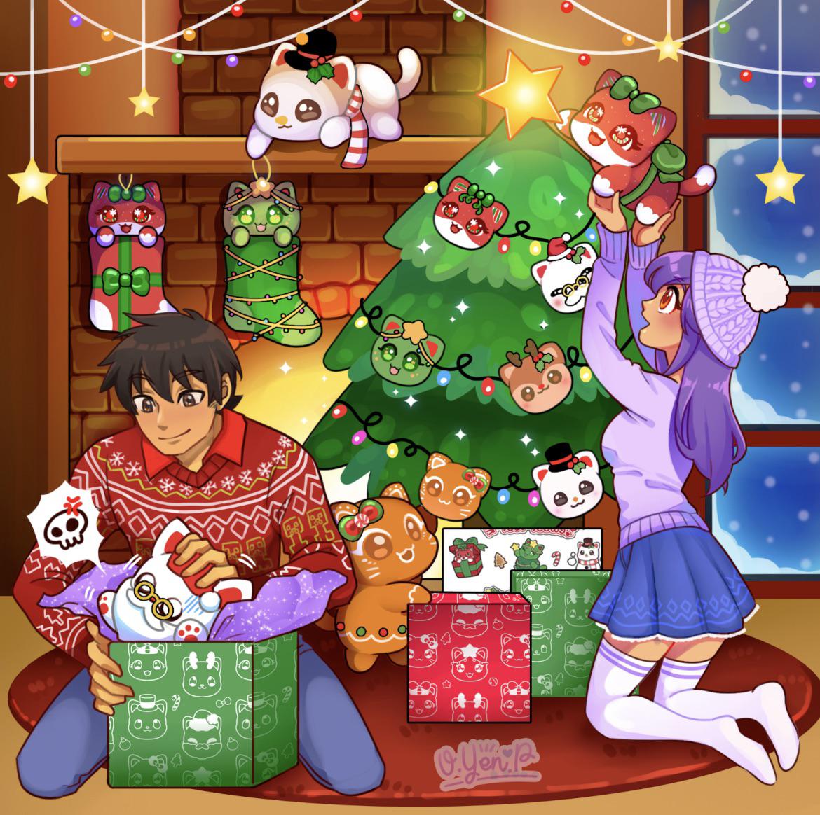 Some of my favorite aphmau cat art :) also Fall is my favorite season since the weather gets cooler, I love pumpkins and Halloween, also I love going to cafes and reading