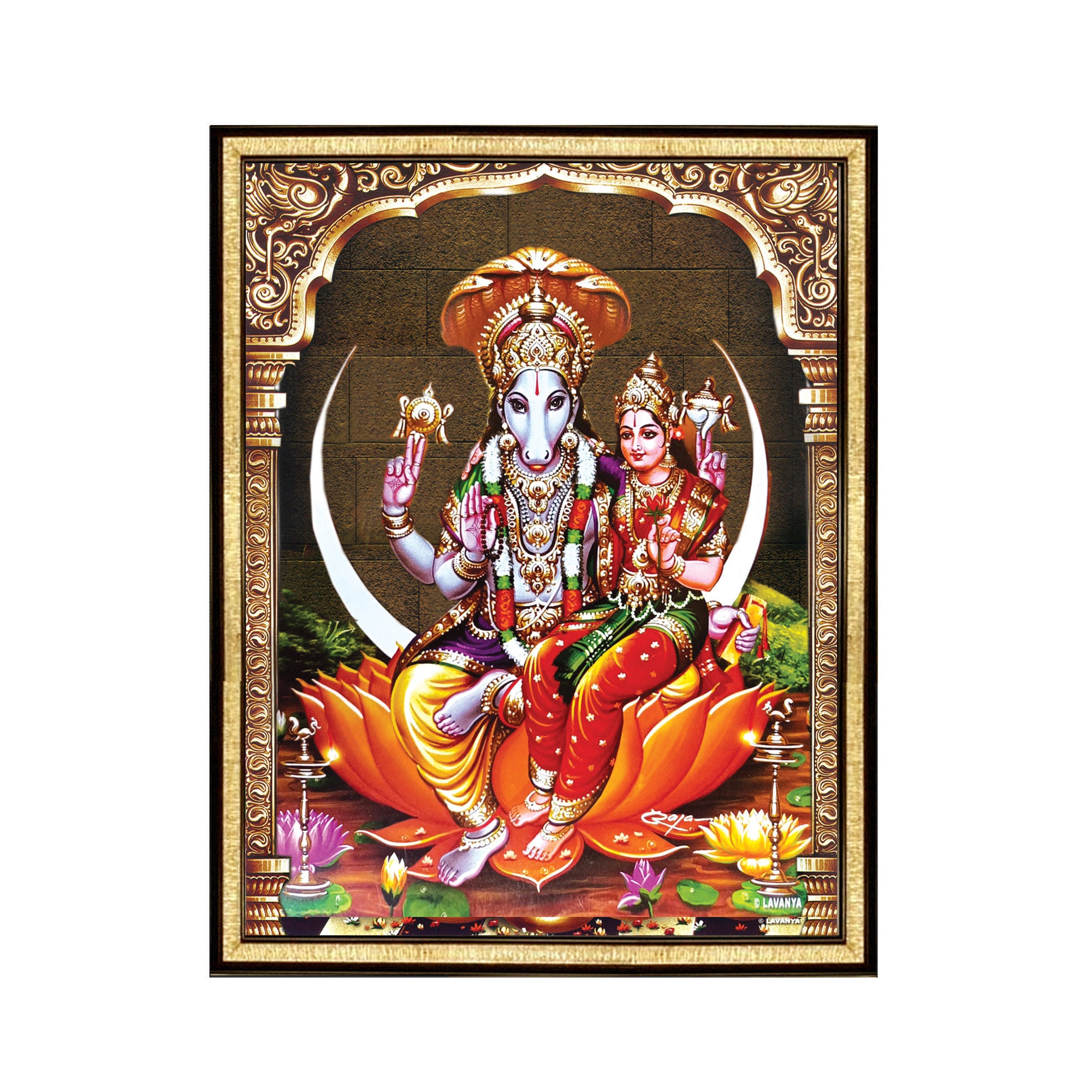 Buy Sri Hayagriva Lakshmi Photo Frame, Horse Headed God Who Retrieved And Protected The Vedas Online In India