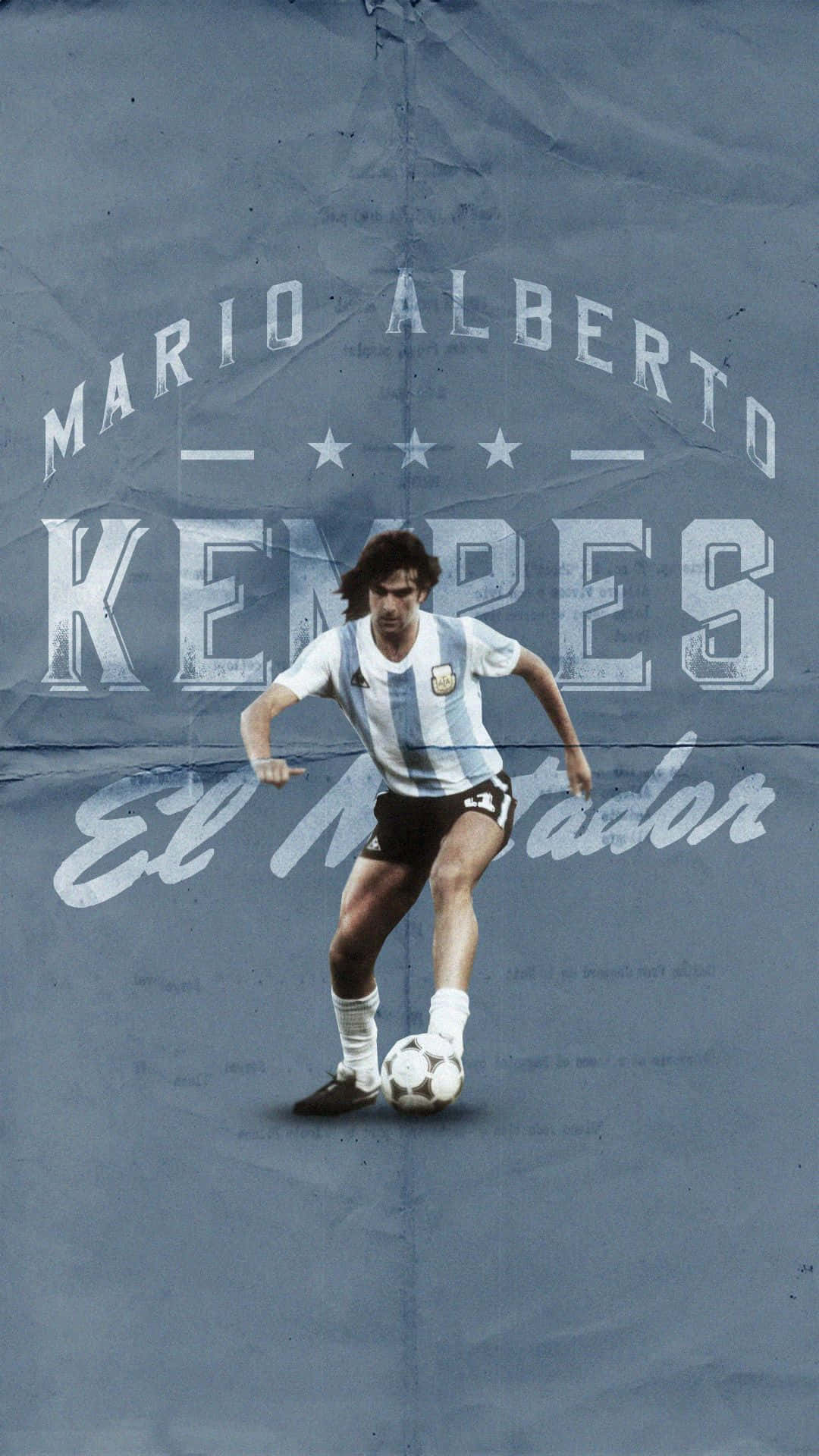 Download Legendary football player, Mario Kempes in action Wallpaper