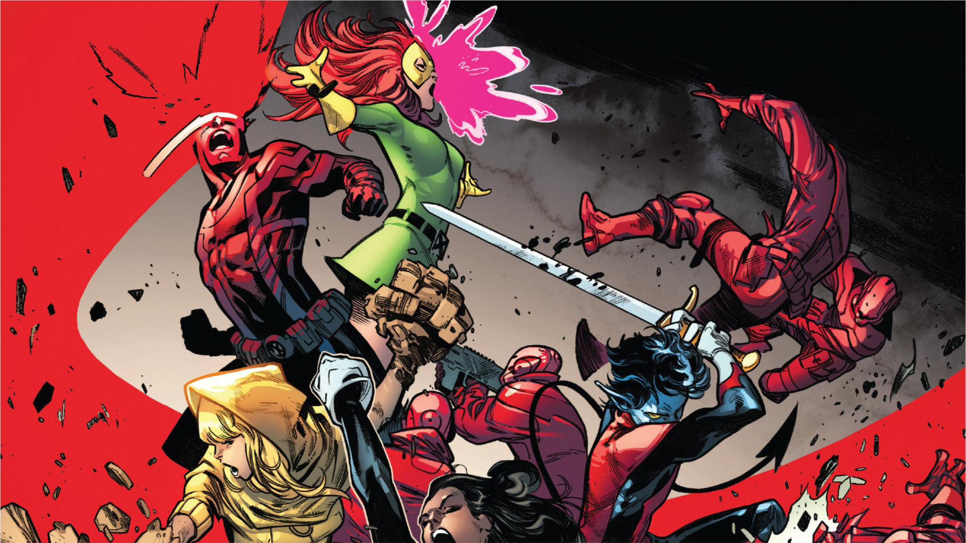 Download Kurt Wagner Jean Grey Scott Summers Comic X Men HD Wallpaper By Pepe Larraz