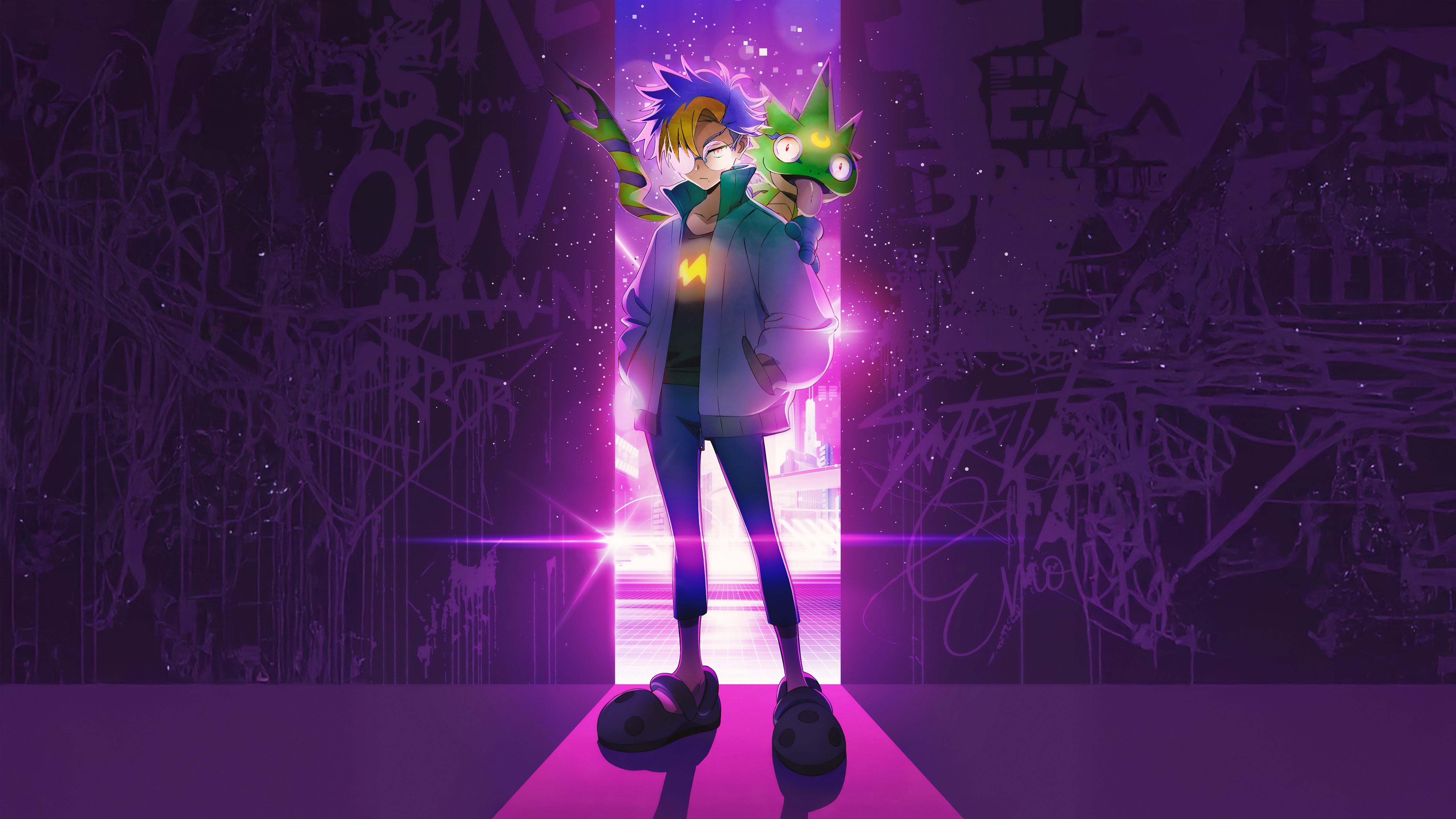 Digimon Beatbreak Wallpaper 4K, Tomoro Tenma, Animated series