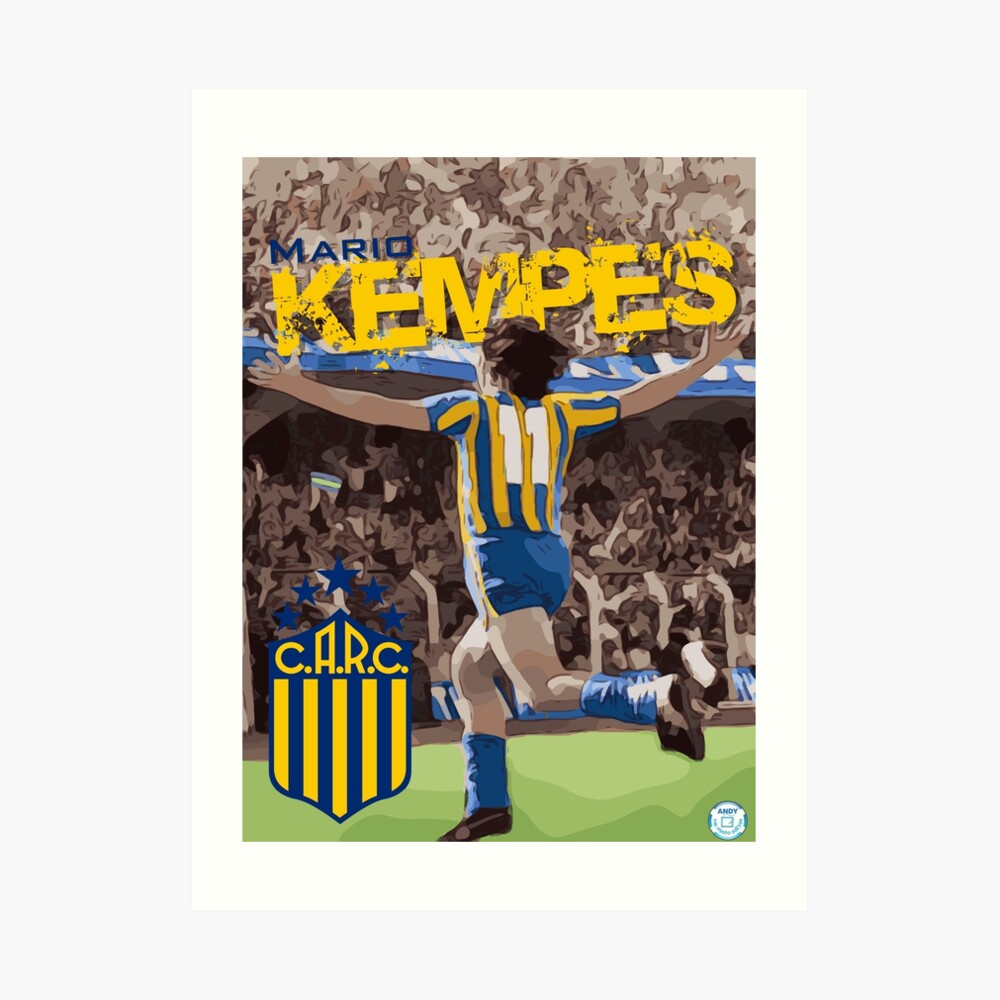 Mario Kempes Rosario Central Art Board Print