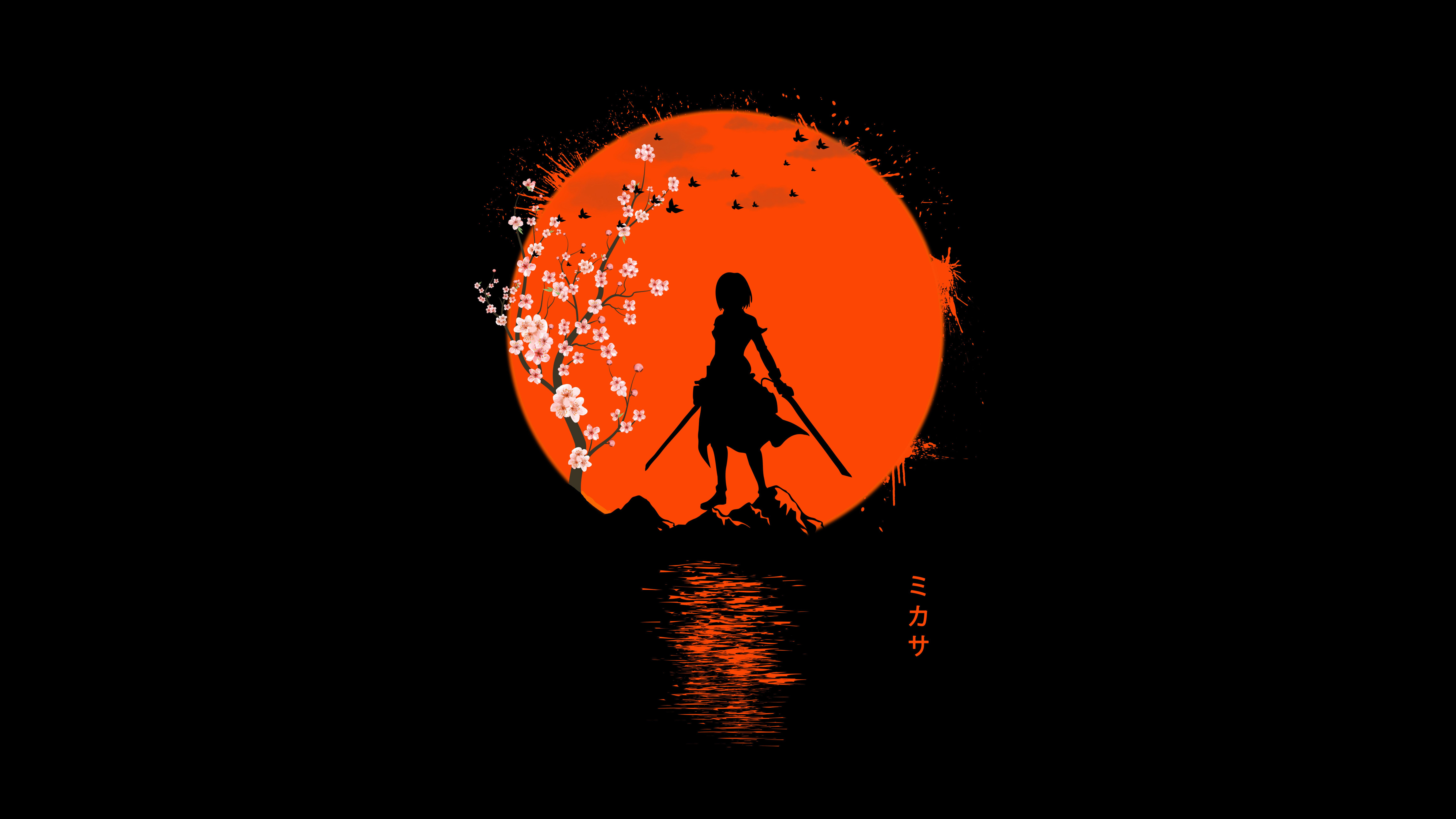 Mikasa Ackerman Wallpaper 4K, AMOLED, Attack on Titan