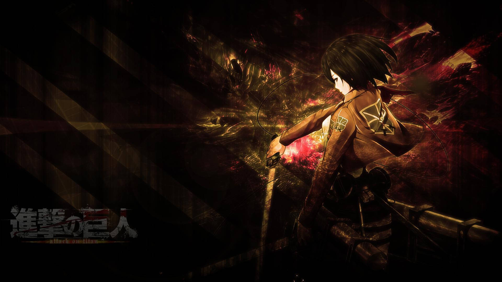 Download Mikasa Attack On Titan Logo Wallpaper