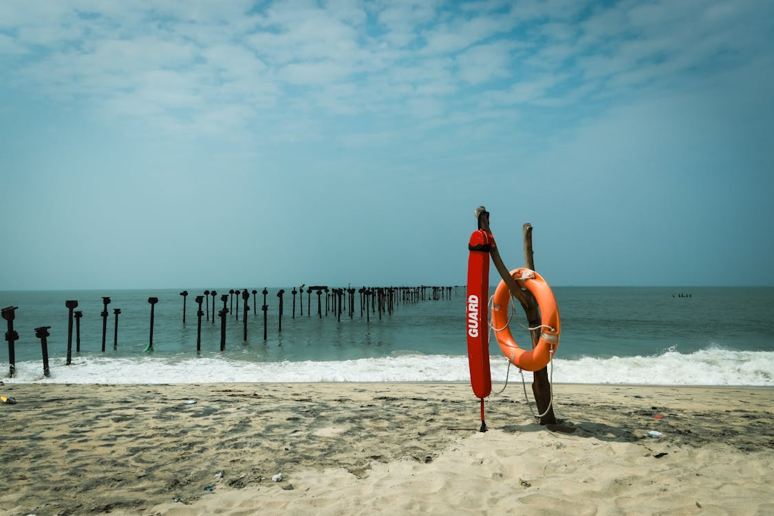 Lifeguard Equipment on Alappuzha Beach in Kerala · Free