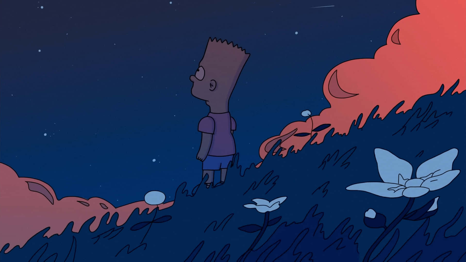 Download Melancholic Bart Simpson Aesthetic Wallpaper