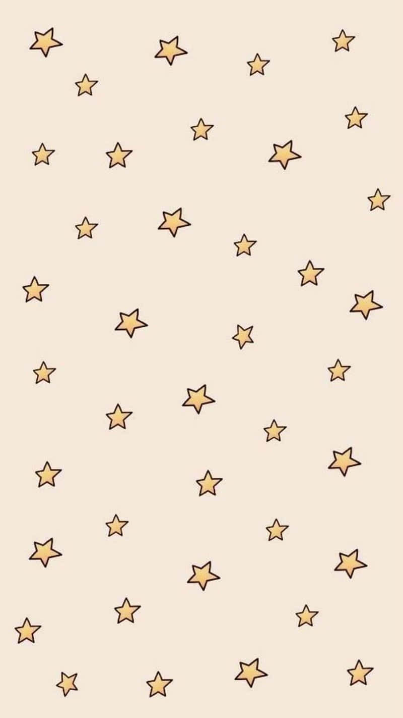 Download Cute Stars With Yellow And Black Illustration Wallpaper