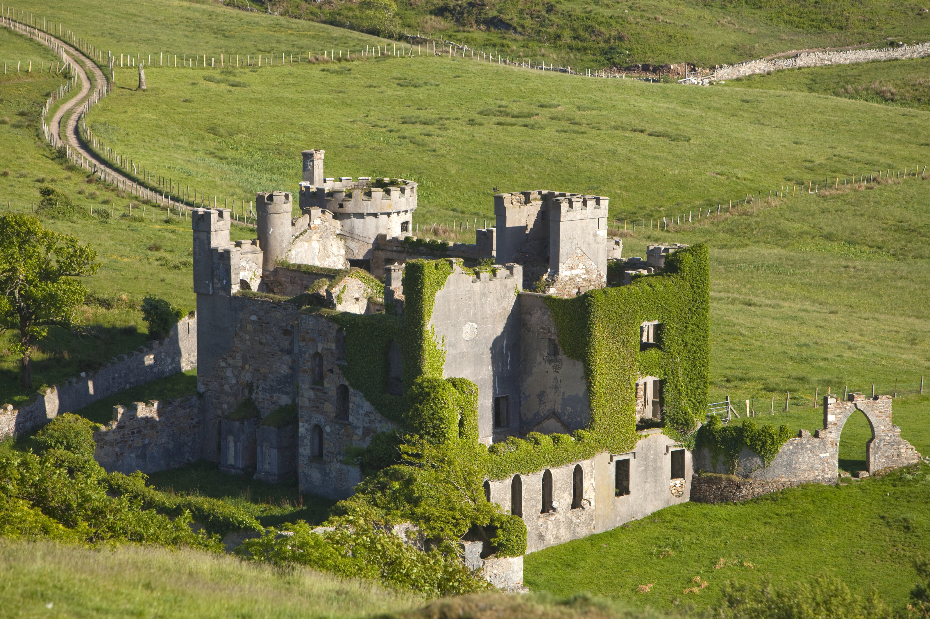 18th Century Clifden Castle, County Galway, Ireland Mural Wallpaper Your Way