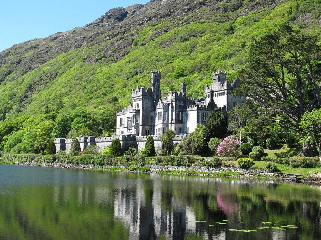 Medieval Shades Green Kylemore Abbey Sligo Medieval Hills Grass Castle Connemara Awesome Rock Nature Architecture Beautiful Ireland Galway Wallpaper Wide