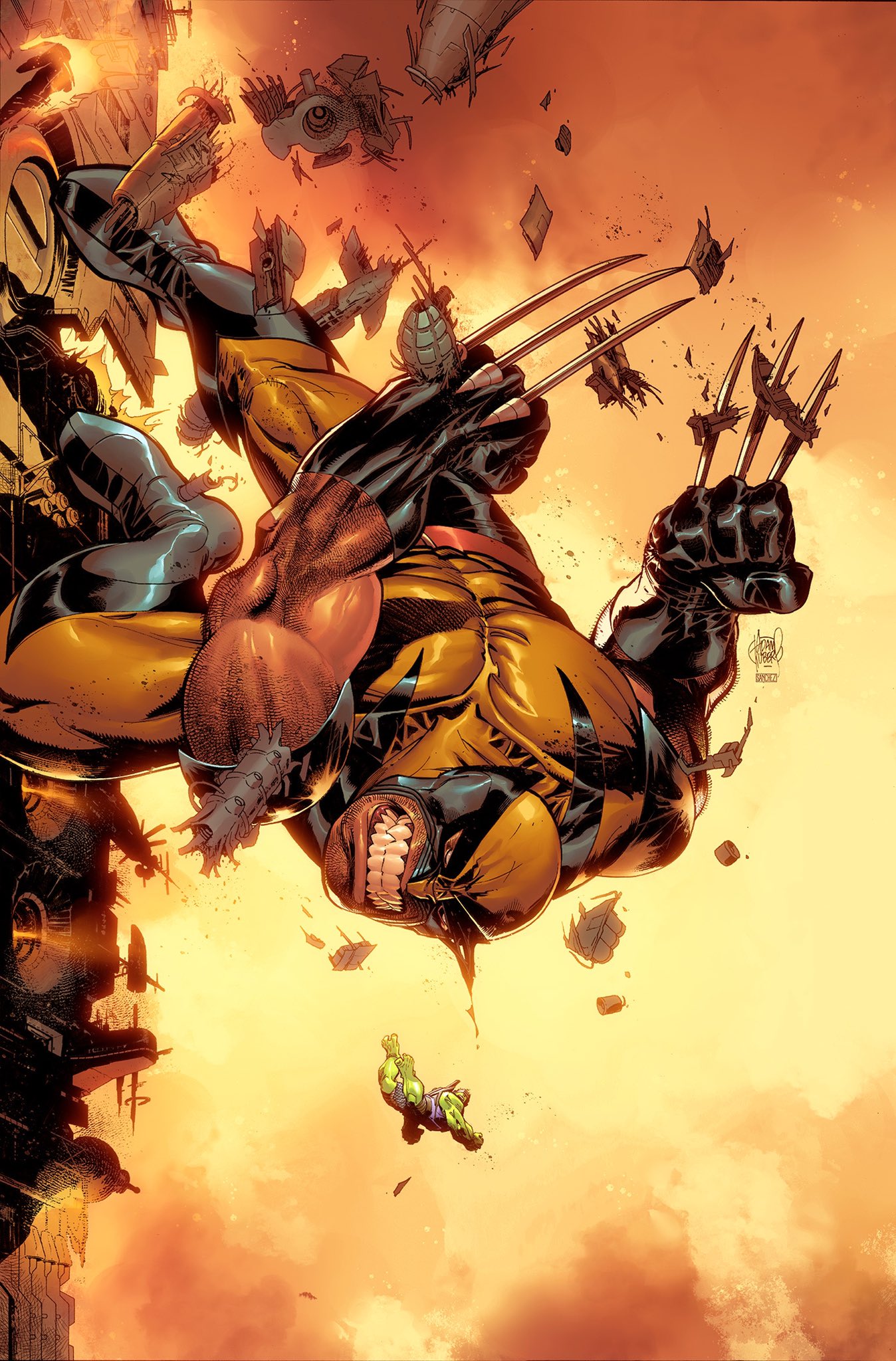 Adam Kubert variant cover loosely based on my cover to Hulk. Story by the awesome team of and • #Hulk #MarvelComics #Wolverine #Marvel