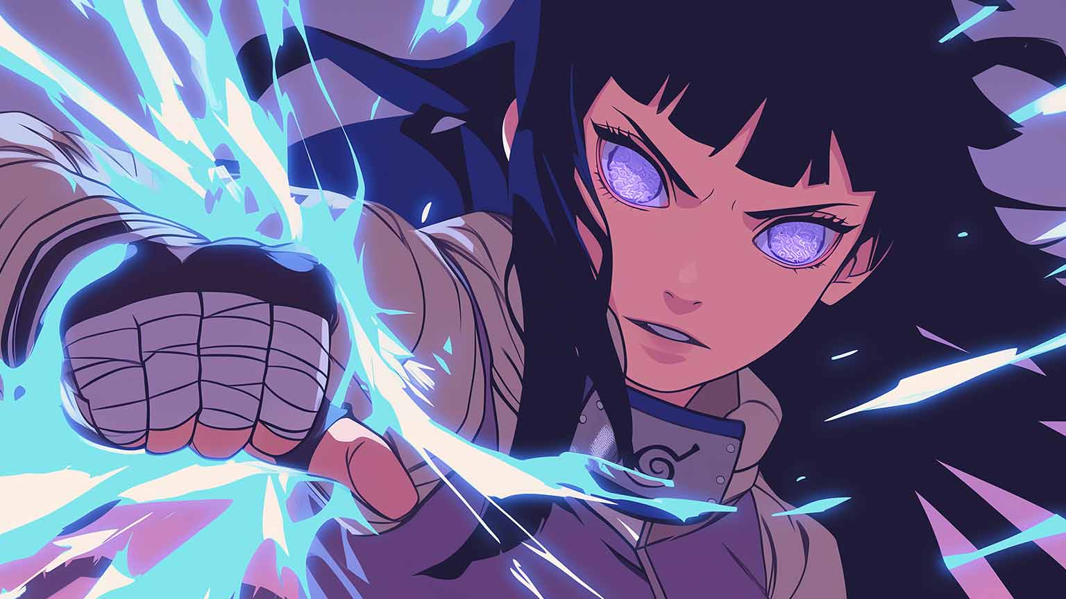 Free Naruto Hinata Byakugan Activated Desktop Wallpaper 4K