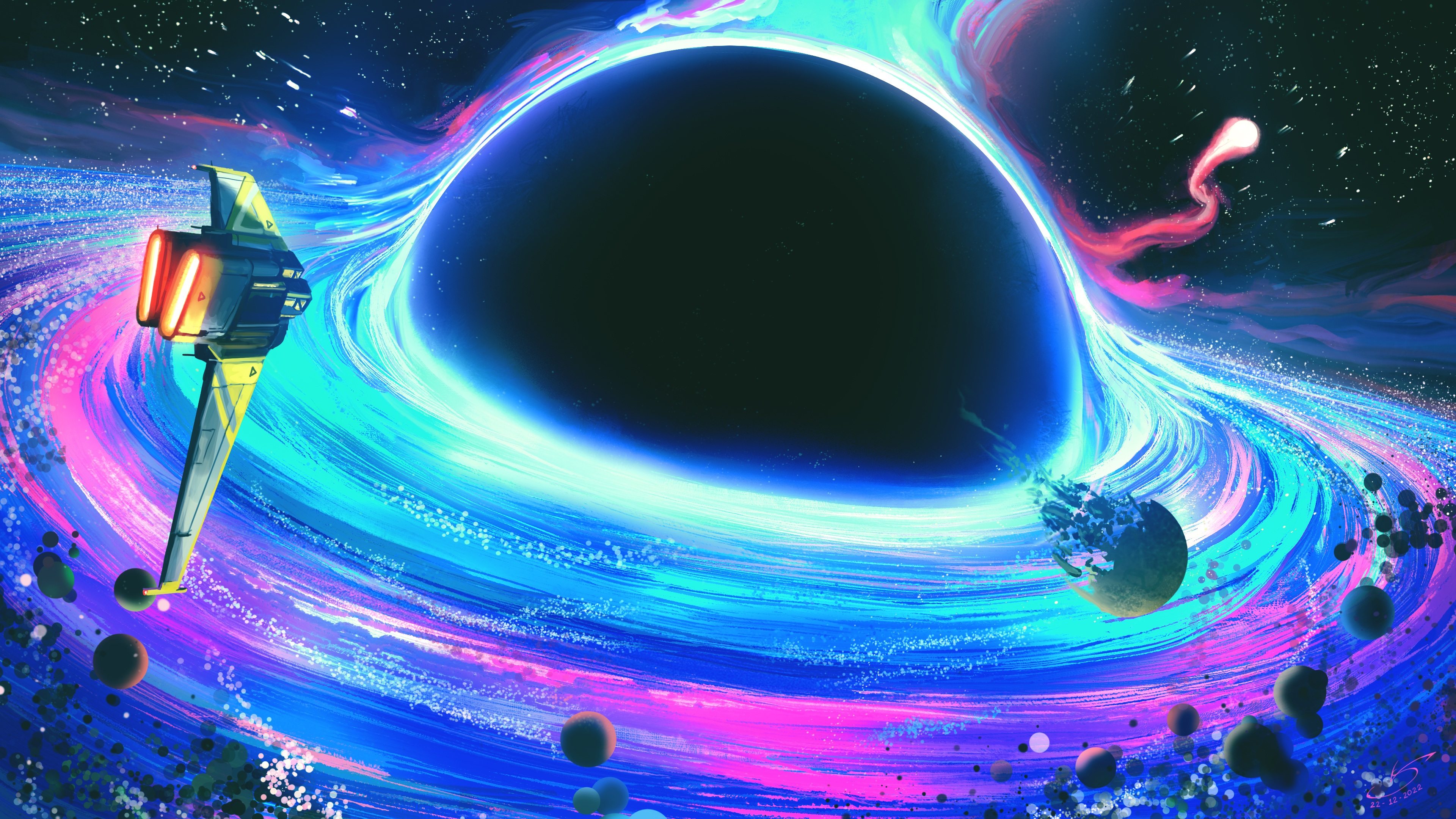 4K Ultra HD Sci Fi Black Hole: Cosmic Vortex Of Infinite Mysteries By Victor Sales