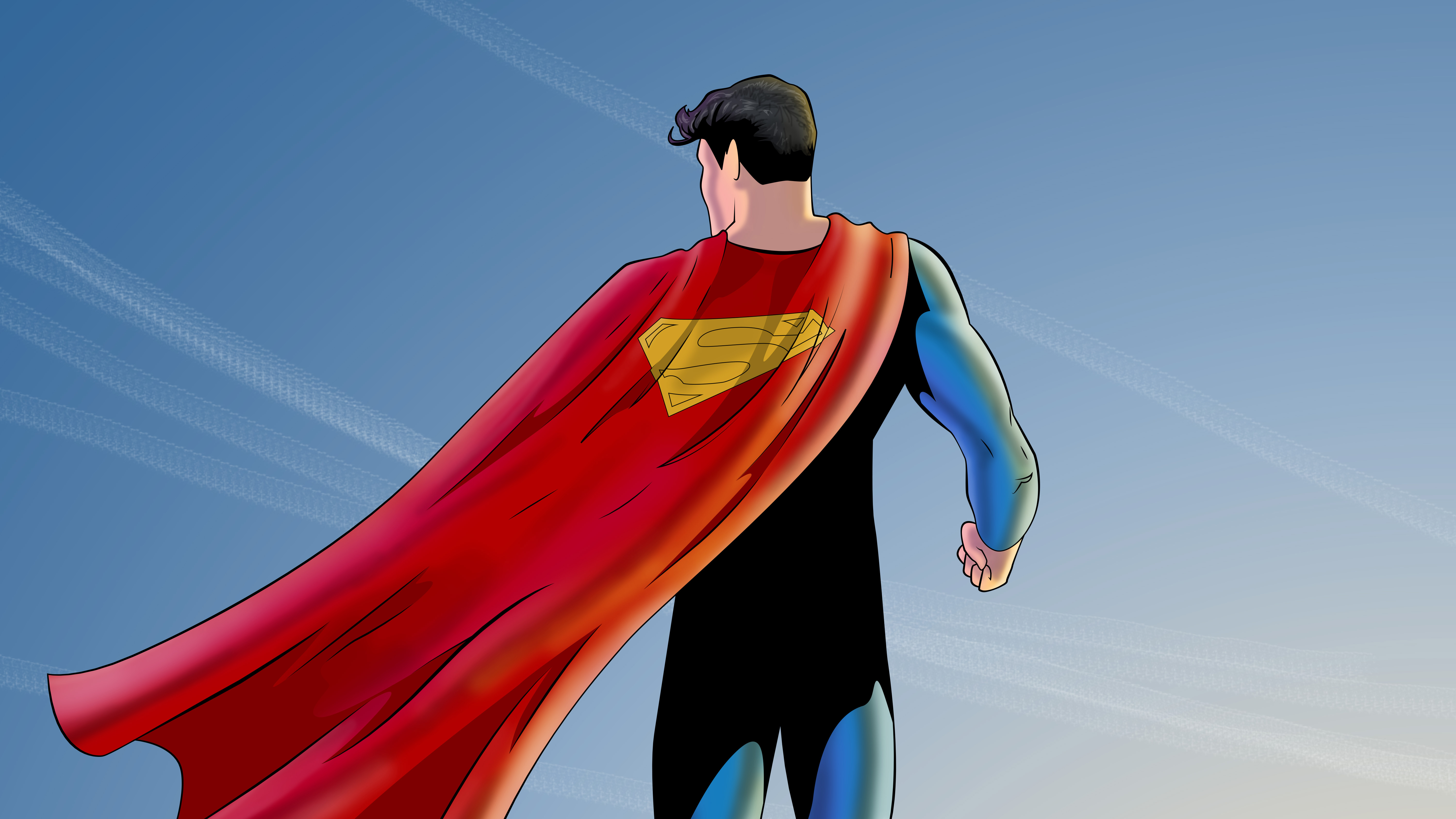 Superman And The Sun Artwork 5k Wallpaper, HD Superheroes Wallpaper, 4k Wallpaper, Image, Background, Photos and Picture
