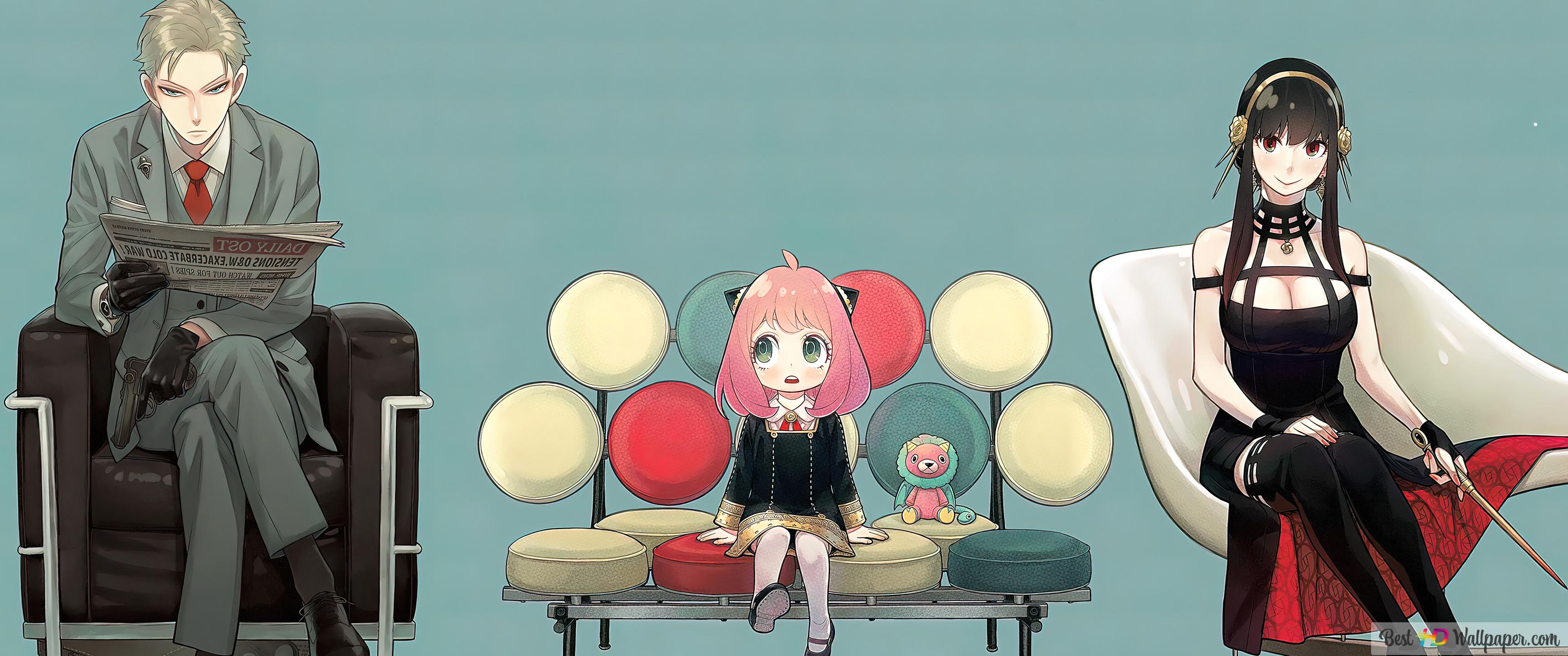 Spy X Family (Anime), Loid Forger, Anya Forger & Yor Forger 4K wallpaper download