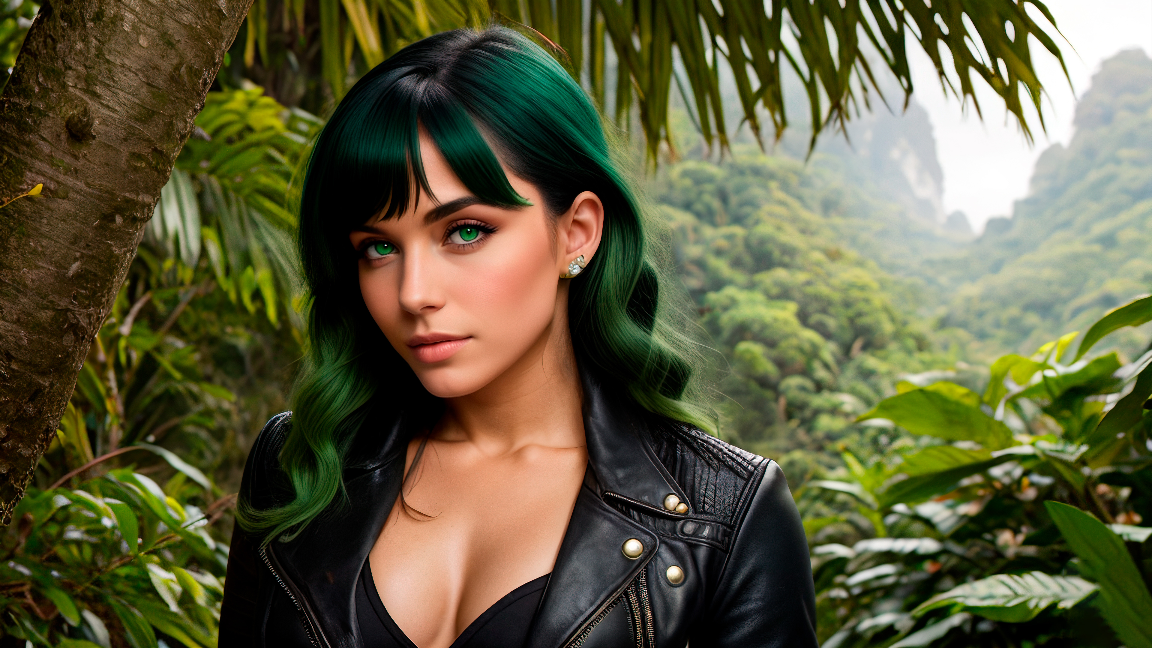 Beautiful girl Wallpaper 4K, Surreal, AI art, Woman, Forest