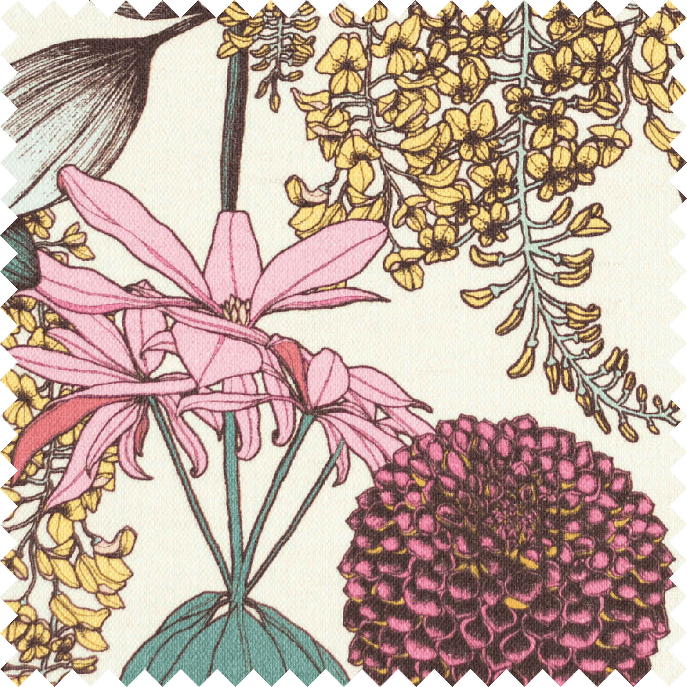 Laburnum Raspberry Fabric