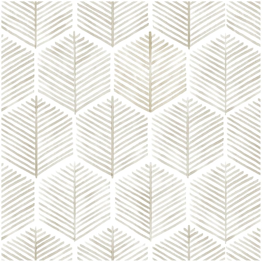 Modern Peel and Stick Wallpaper 17.3''×78.8'' Self Adhesive Wallpaper Boho Contact Paper Beige and White Geometric Wall Paper Removable Decorative Wallpaper for Bedroom Bathroom Cabinets Decor Vinyl