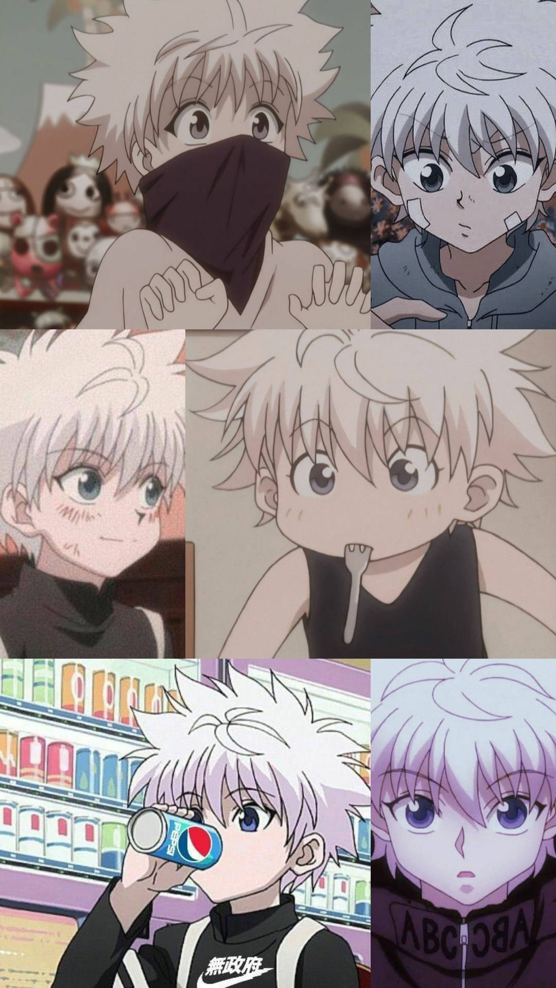 Download Collage Of Killua iPhone Wallpaper