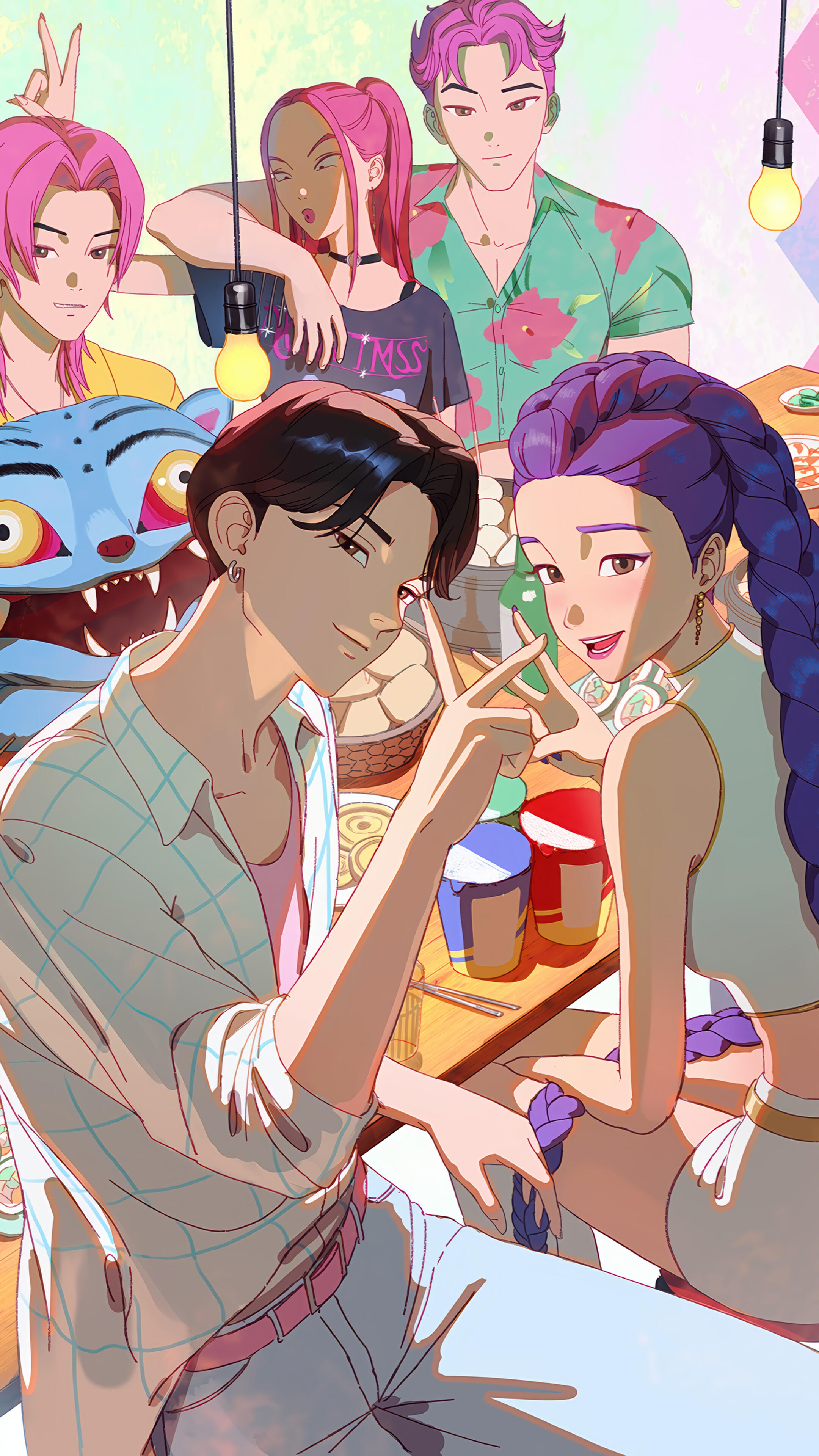 KPop Demon Hunters HUNTR X Saja Boys 4K Wallpaper IPhone HD Phone g