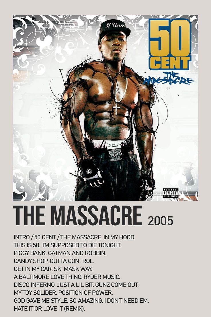 The Massacre By 50 Cent Minimalist Album Poster