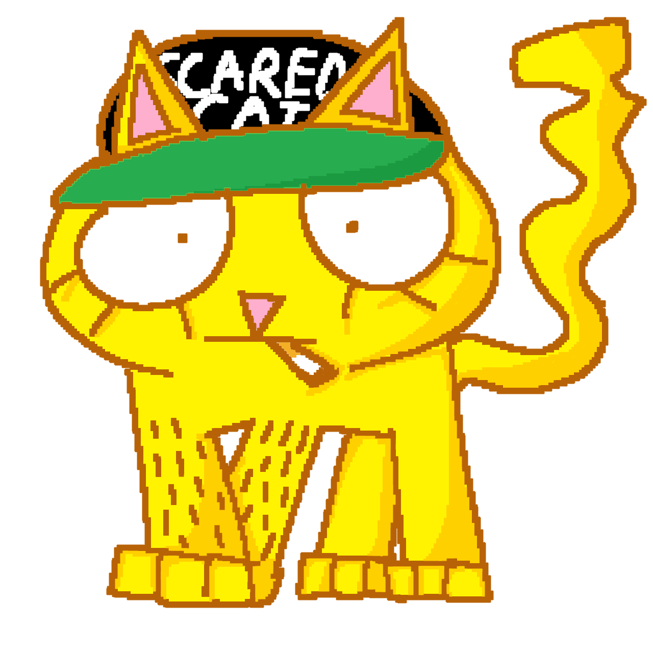 Drawing i made of the cat thing in the suburban daredevil album!!!!