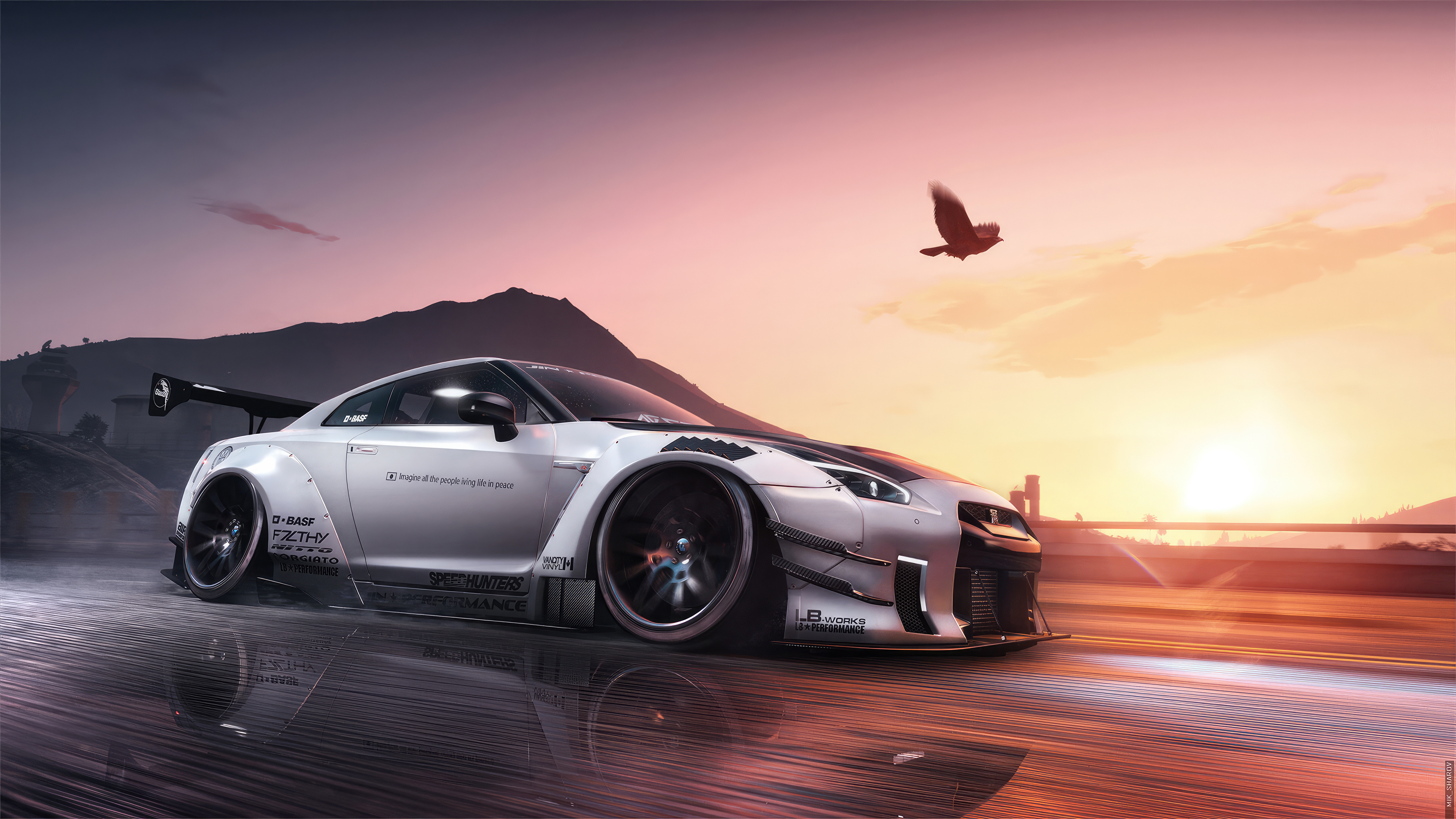 Nissan GTR R35 With Liberty Walk Bodykit Wallpaper, HD Cars Wallpaper, 4k Wallpaper, Image, Background, Photos and Picture