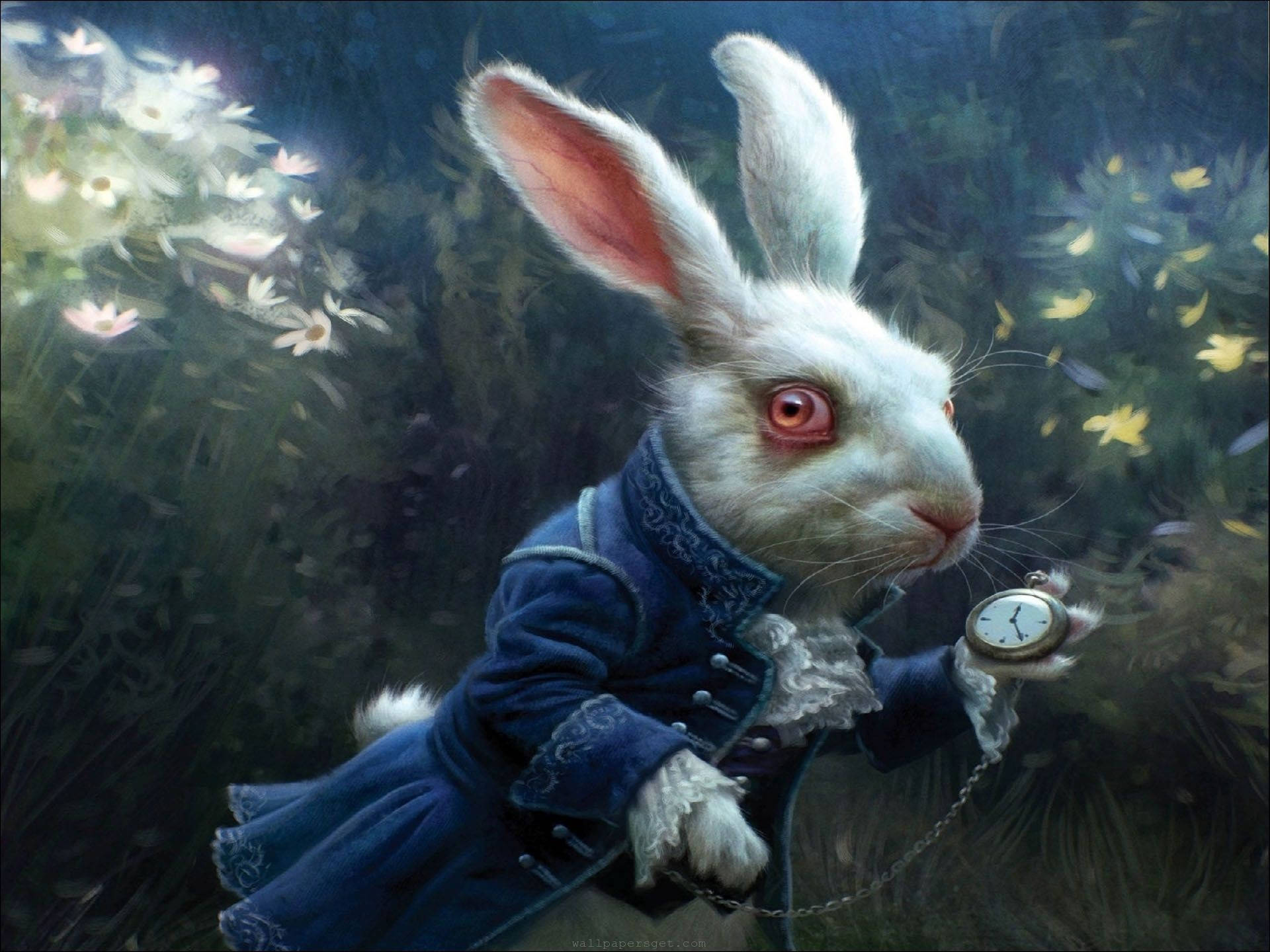 Download Alice In Wonderland's White Rabbit Wallpaper