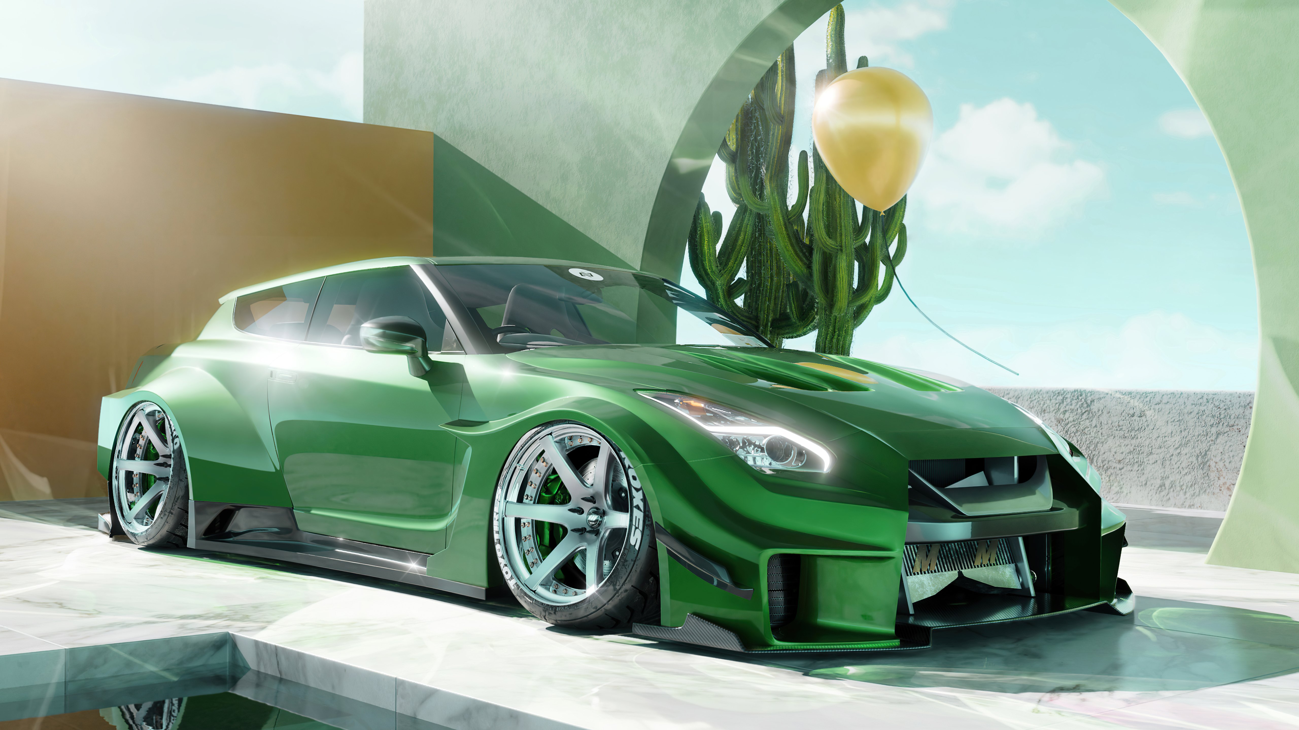 Nissan GTR Liberty Walk shooting brake Wallpaper 5k for Desktop