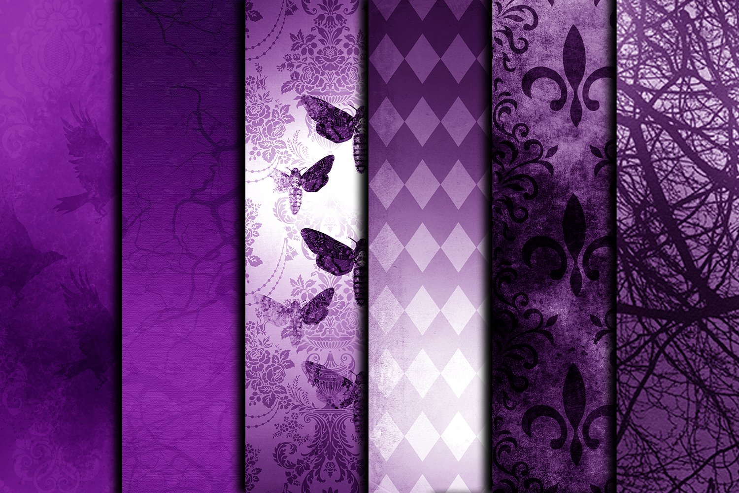 Gothic Purple Halloween Background