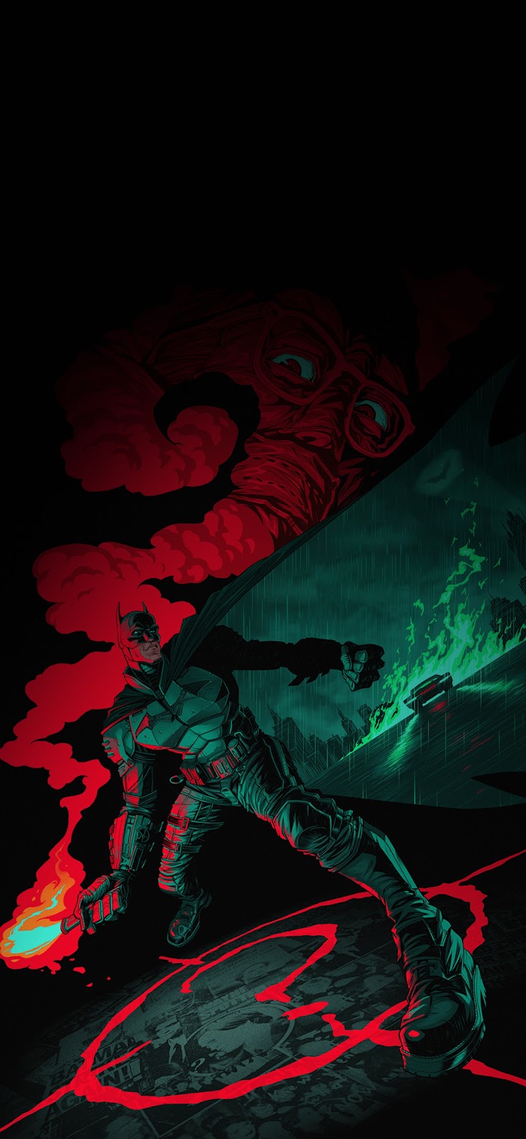 amoled Batman art Mobile Walls