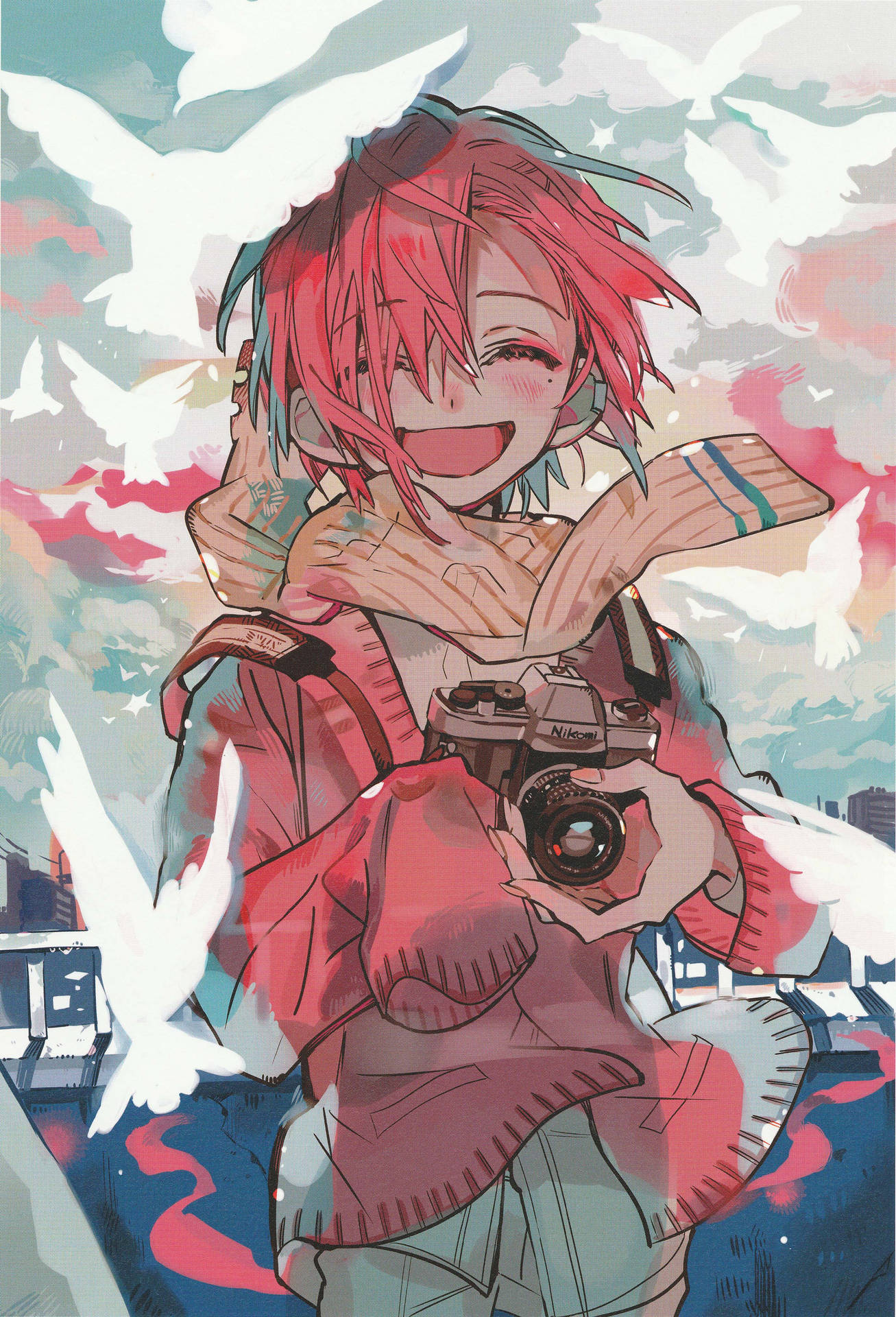 Download Mitsuba Sousuke Digital Painting Wallpaper