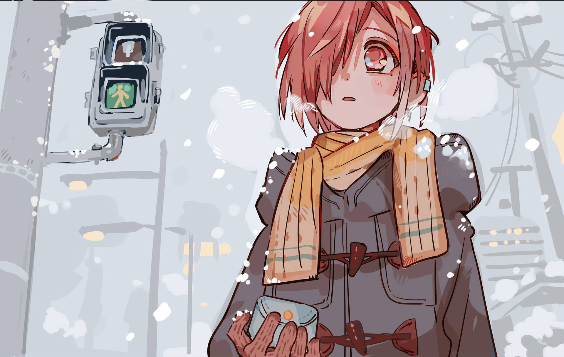 Download Mitsuba Sousuke In Winter Wallpaper