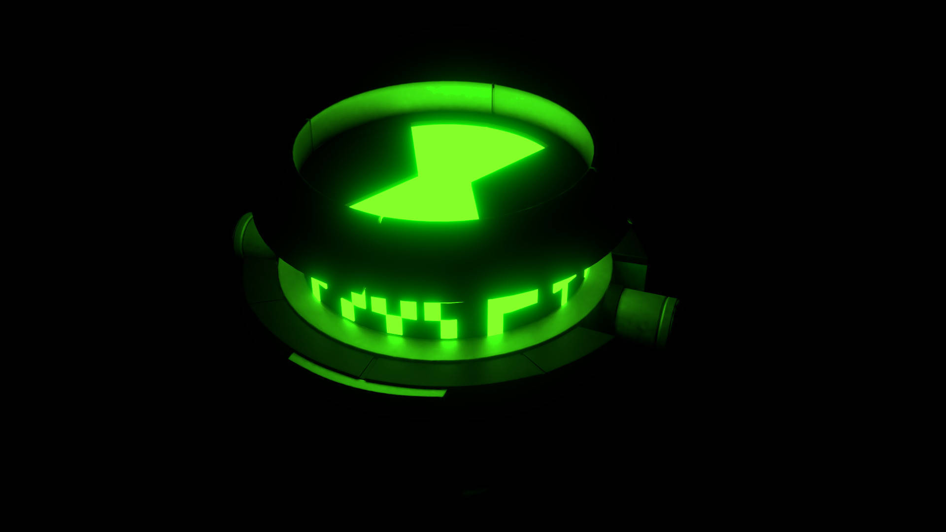Download Ben 10 Omnitrix Glowing In The Dark Wallpaper