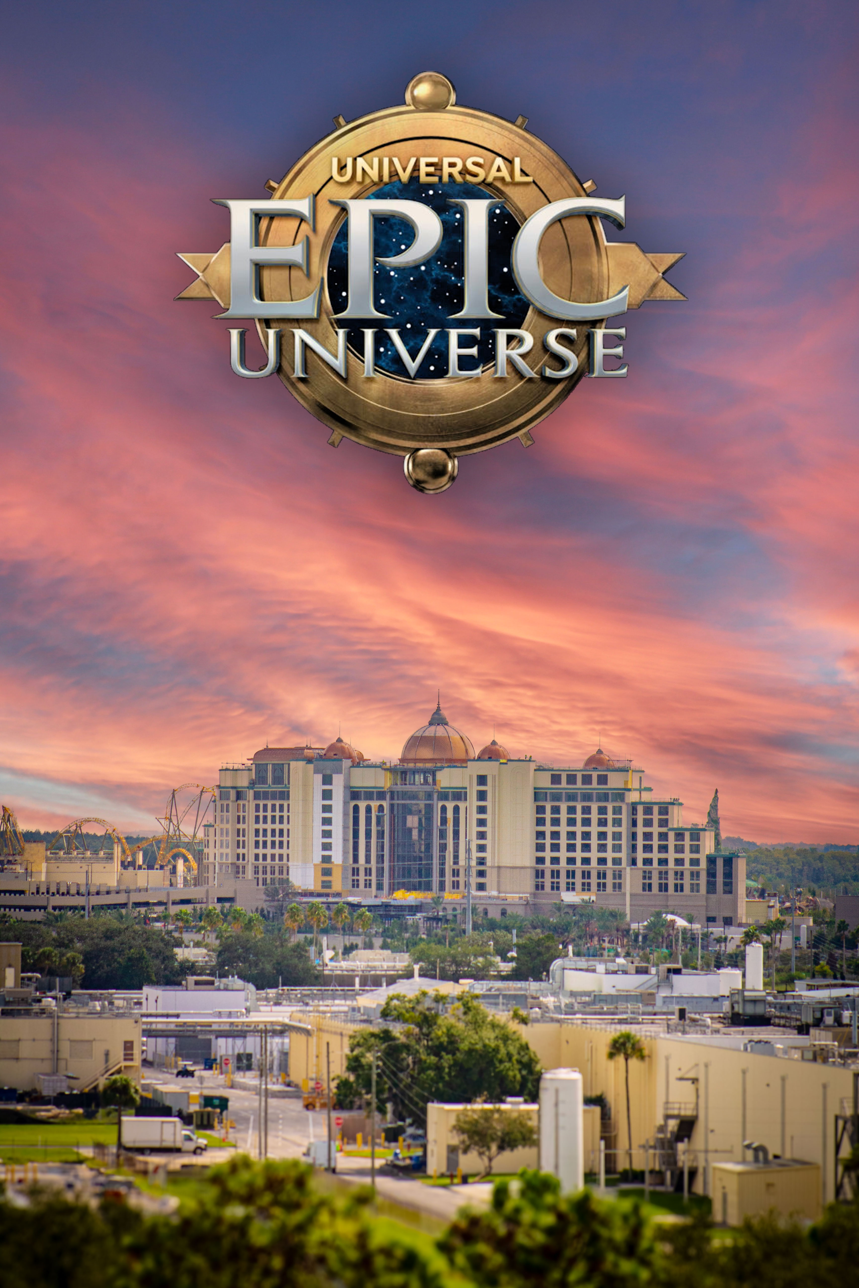Phone background for use by EPIC Universe fans. I got these from a recent visit to ICON Park and their parking garage