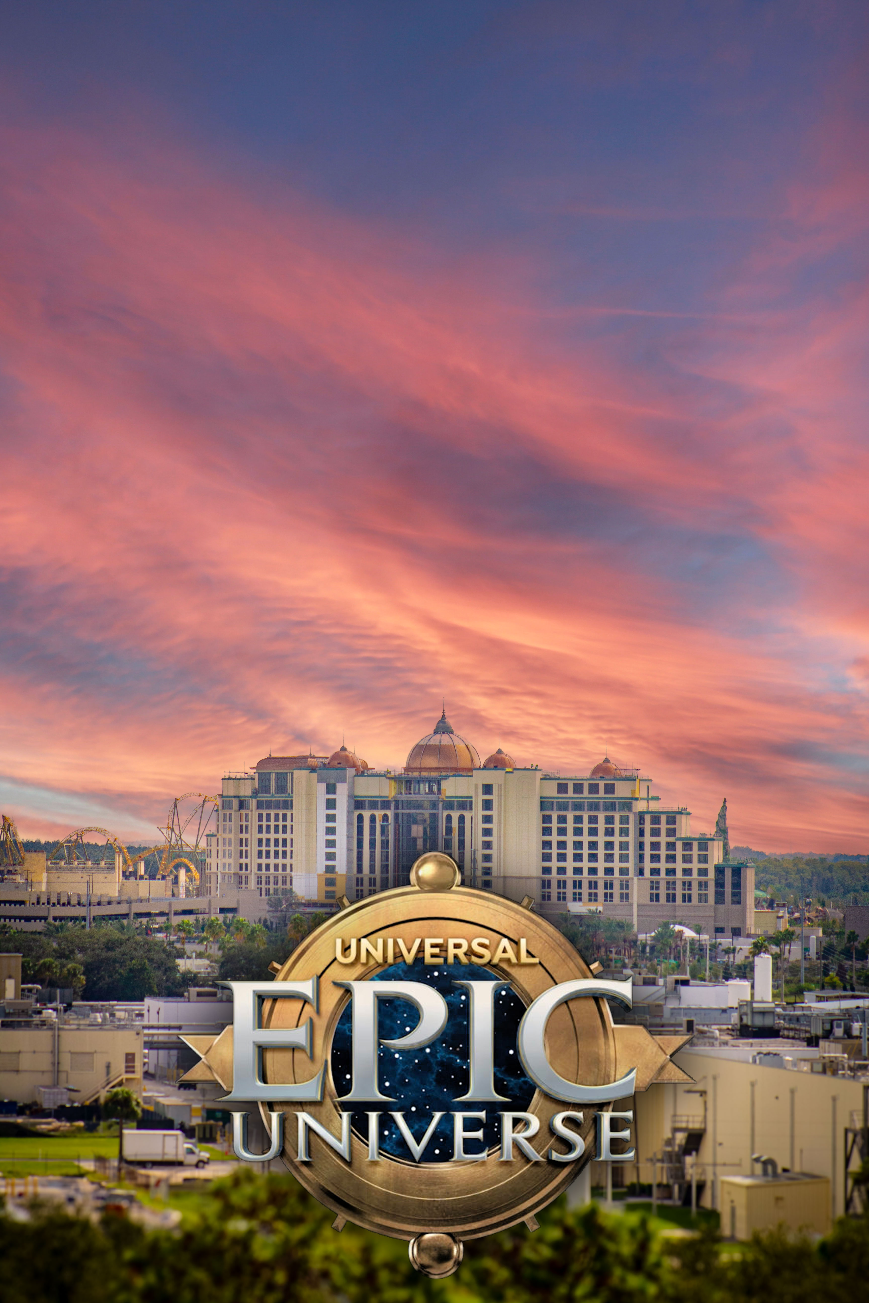 Phone background for use by EPIC Universe fans. I got these from a recent visit to ICON Park and their parking garage