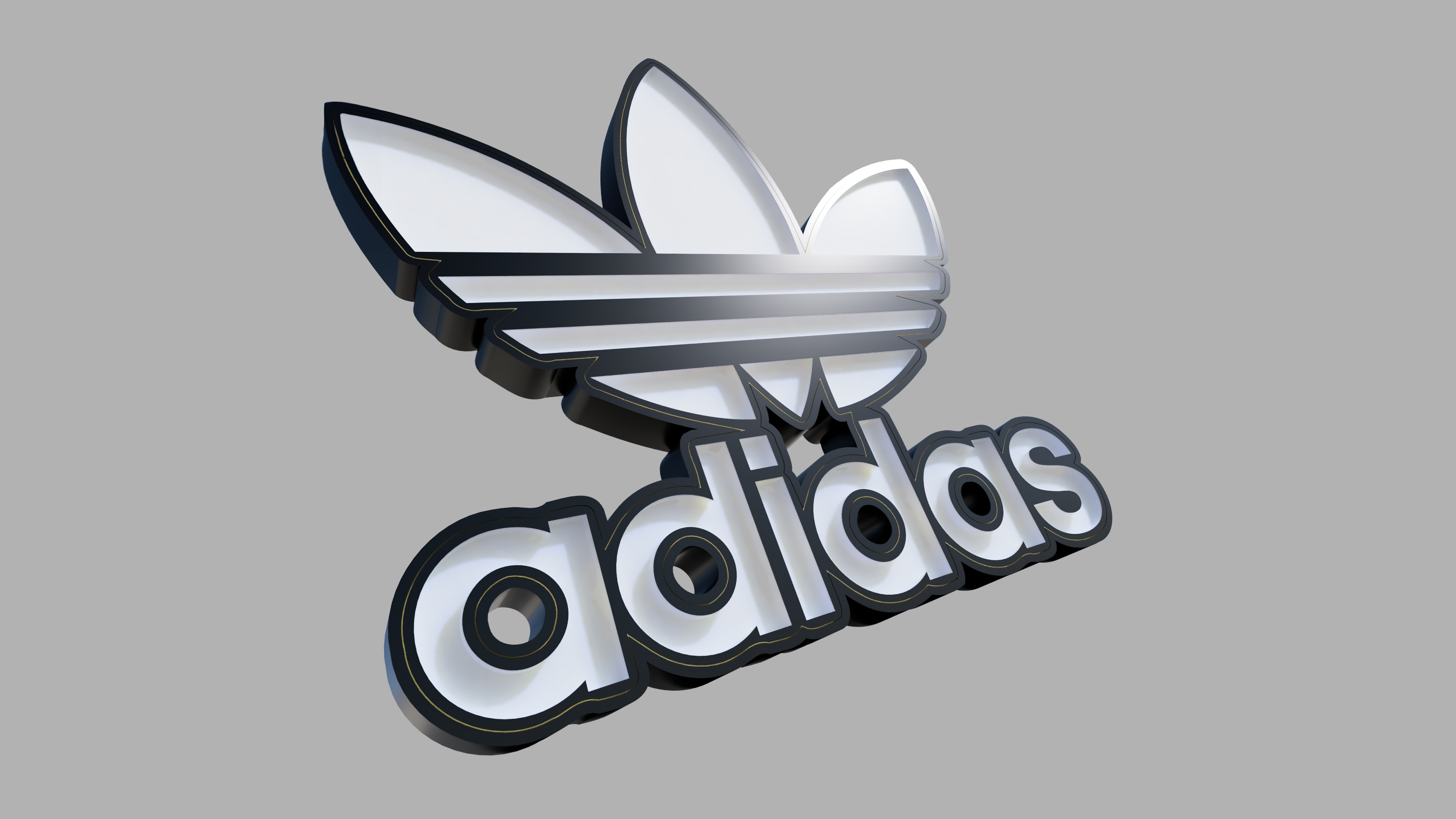 Adidas 3D Logo 5K Wallpaper