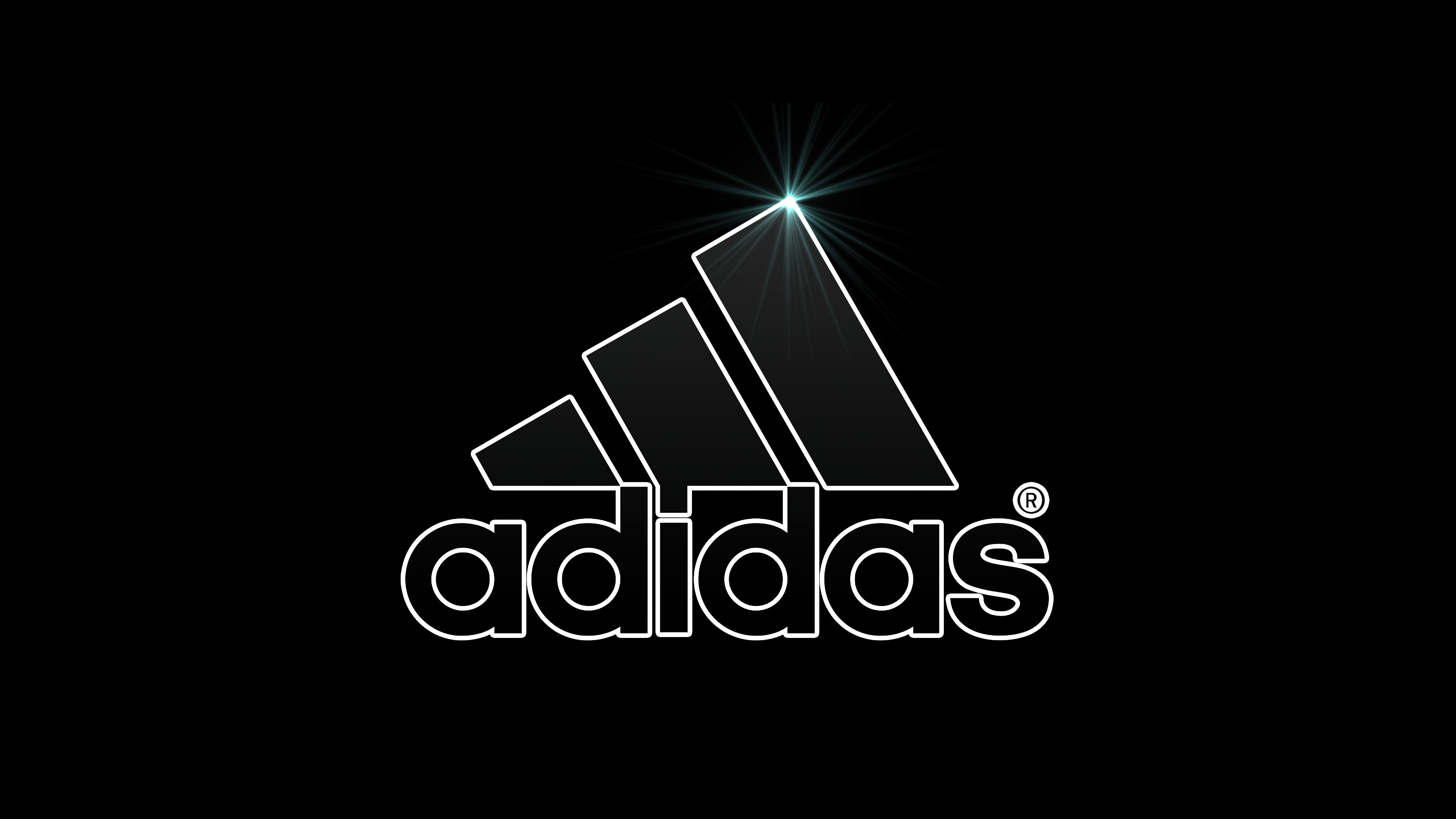 Adidas Black & White Logo 5K Wallpaper
