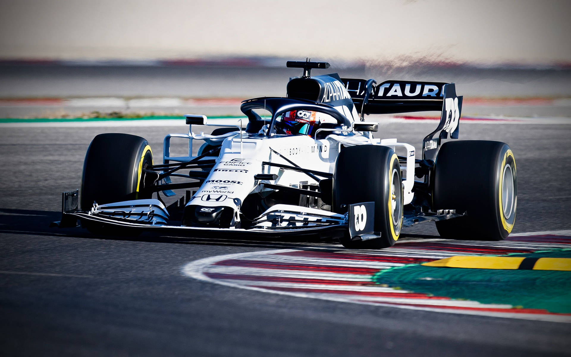 Download Alphatauri Formula 1 With Dark Filter Wallpaper