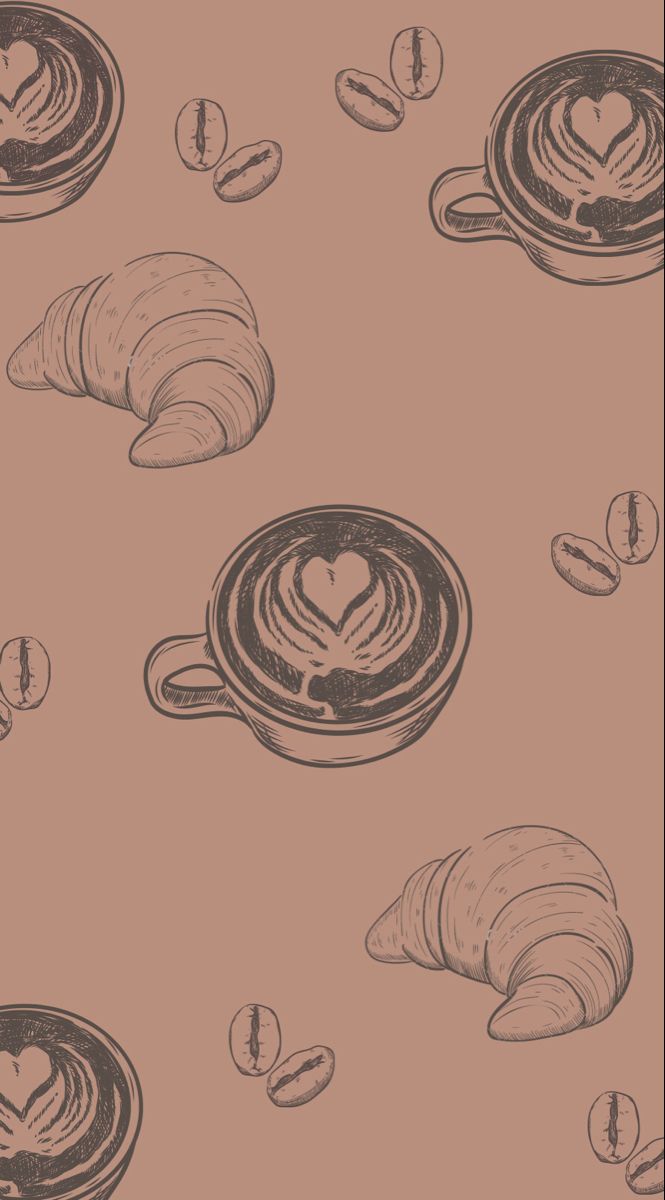 Coffee and Croissant Wallpaper for iPhone