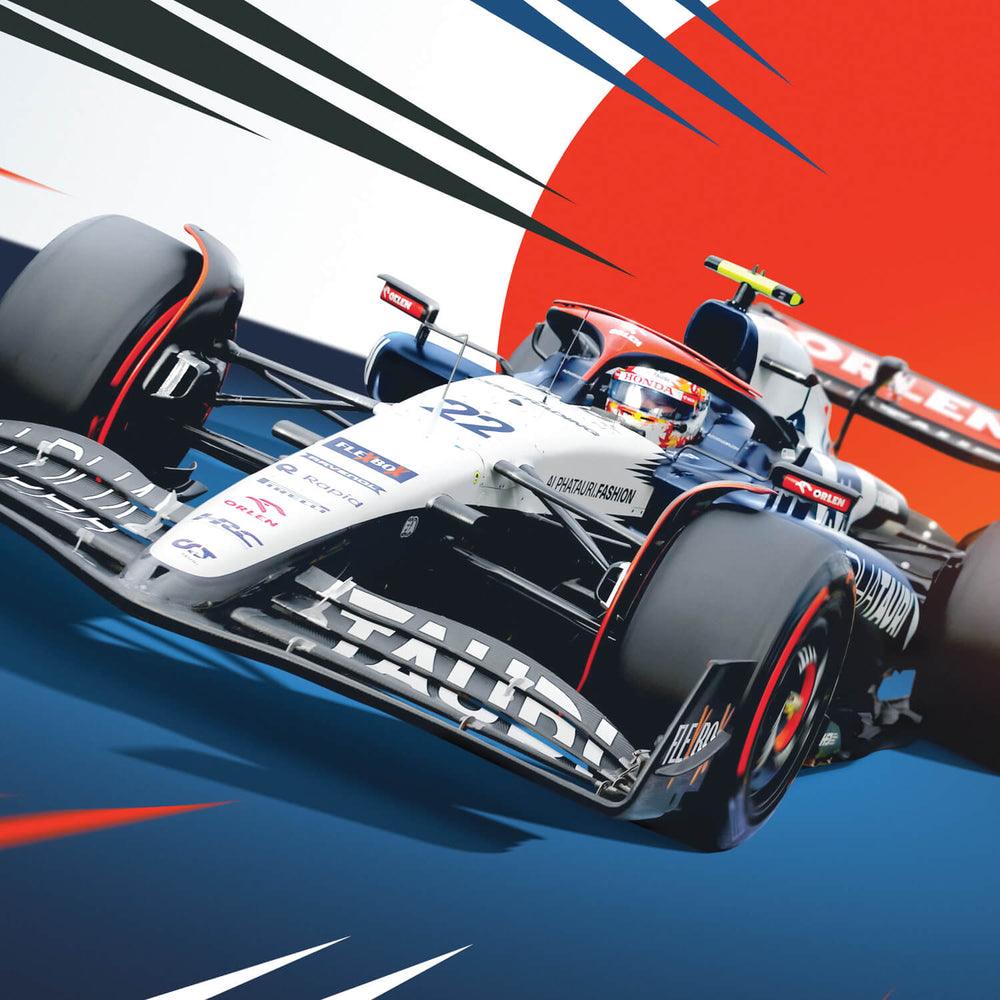 Scuderia AlphaTauri Tsunoda Automobilist Poster