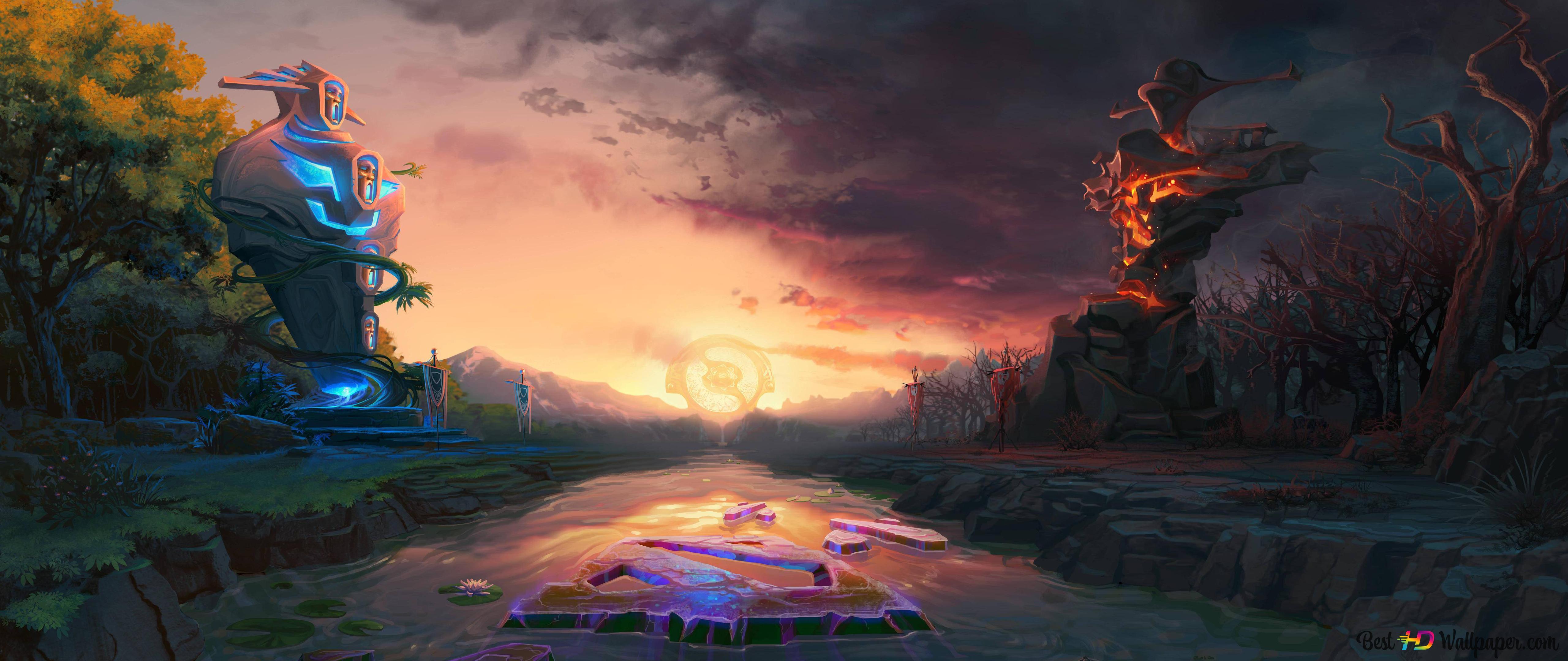 Dota 2 (video game) Calm Before The Horn 4K wallpaper download