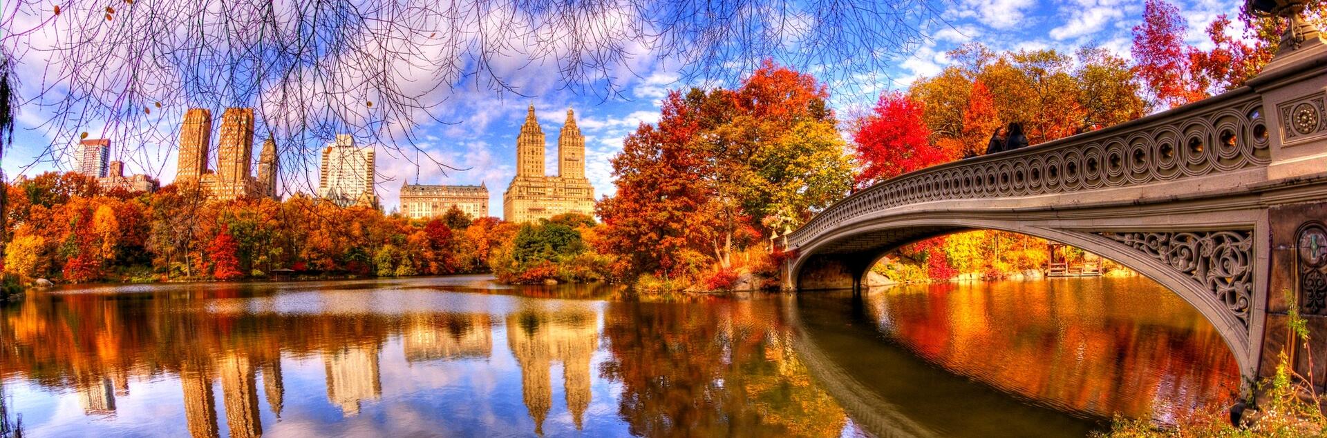 Wallpaper autumn in the city autumn Central Park 1920x640 Обложка профеля Вконтакте from photomonstr image and screensavers