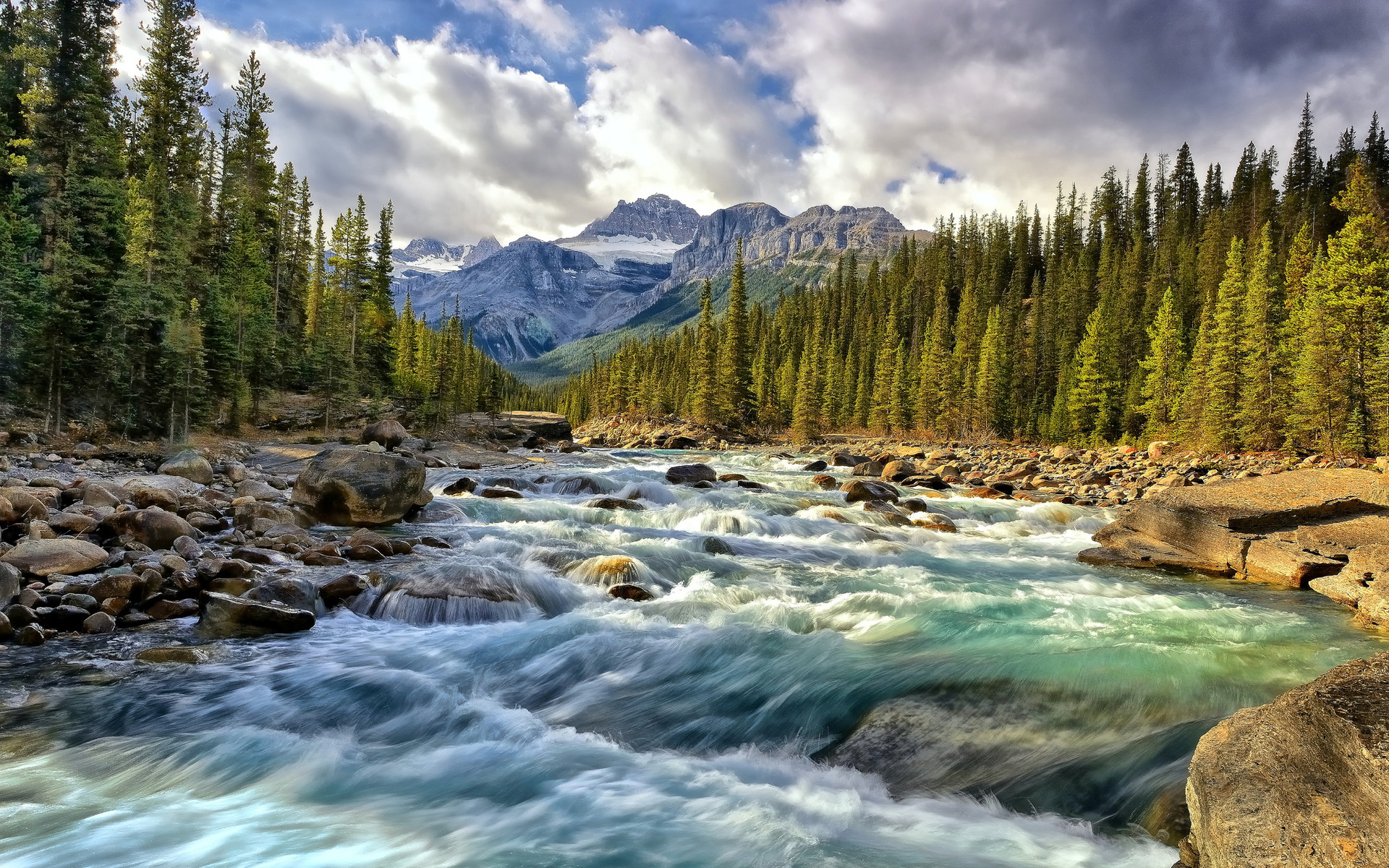 alberta, Canada, River, Mountain Wallpaper HD / Desktop and Mobile Background