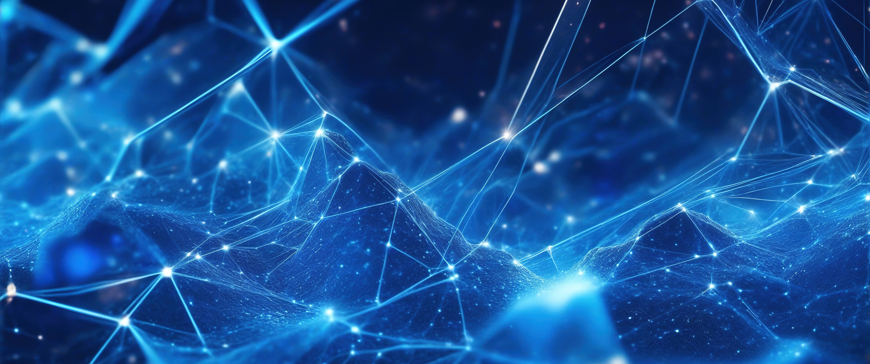 Connected dots Wallpaper 4K, Futuristic, Blue background